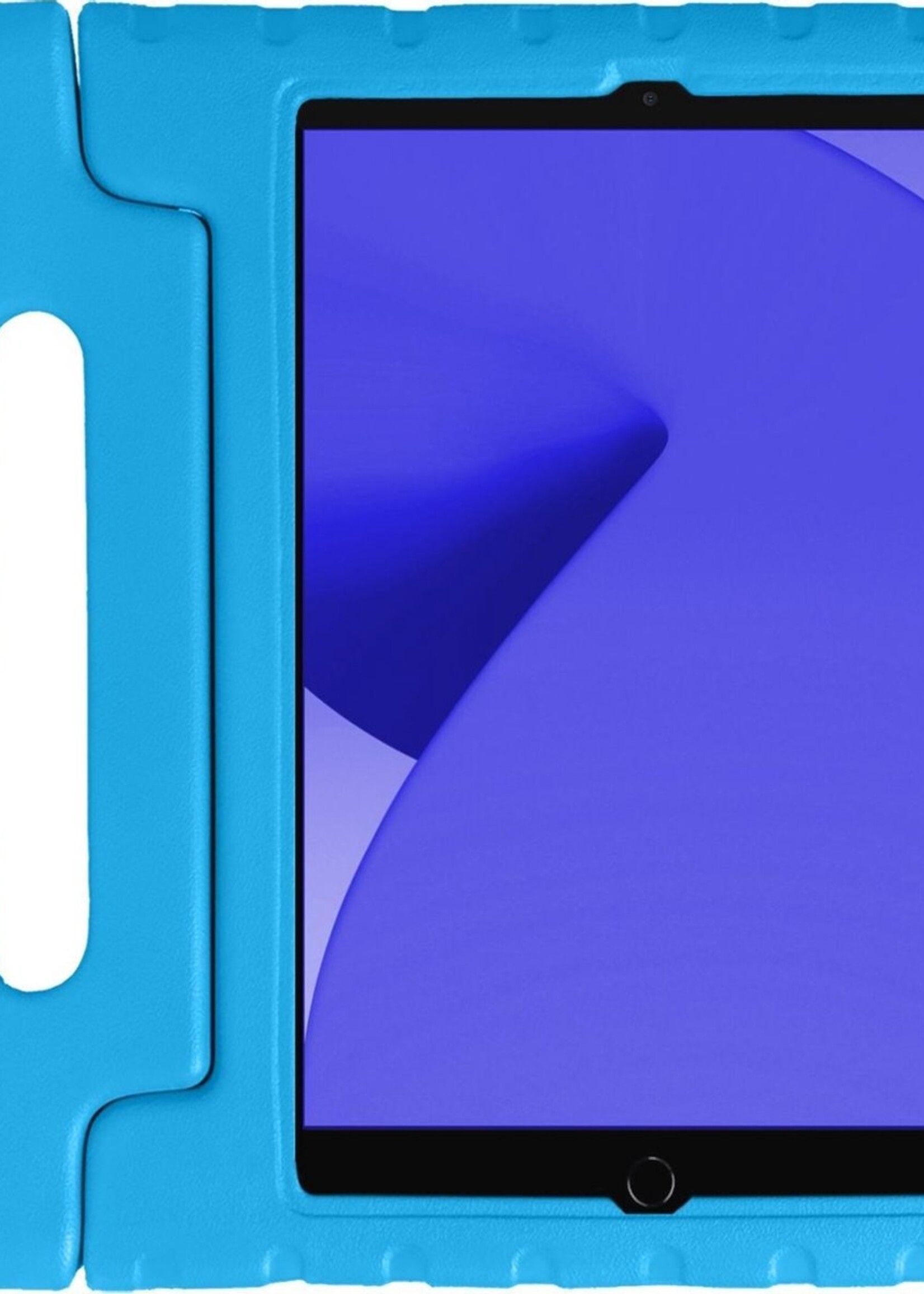 LUQ Hoes Geschikt voor iPad 10.2 2020 Hoes Kinder Hoesje Kids Case Kinderhoes Shockproof - Hoesje Geschikt voor iPad 8 Hoesje Kidscase - Blauw