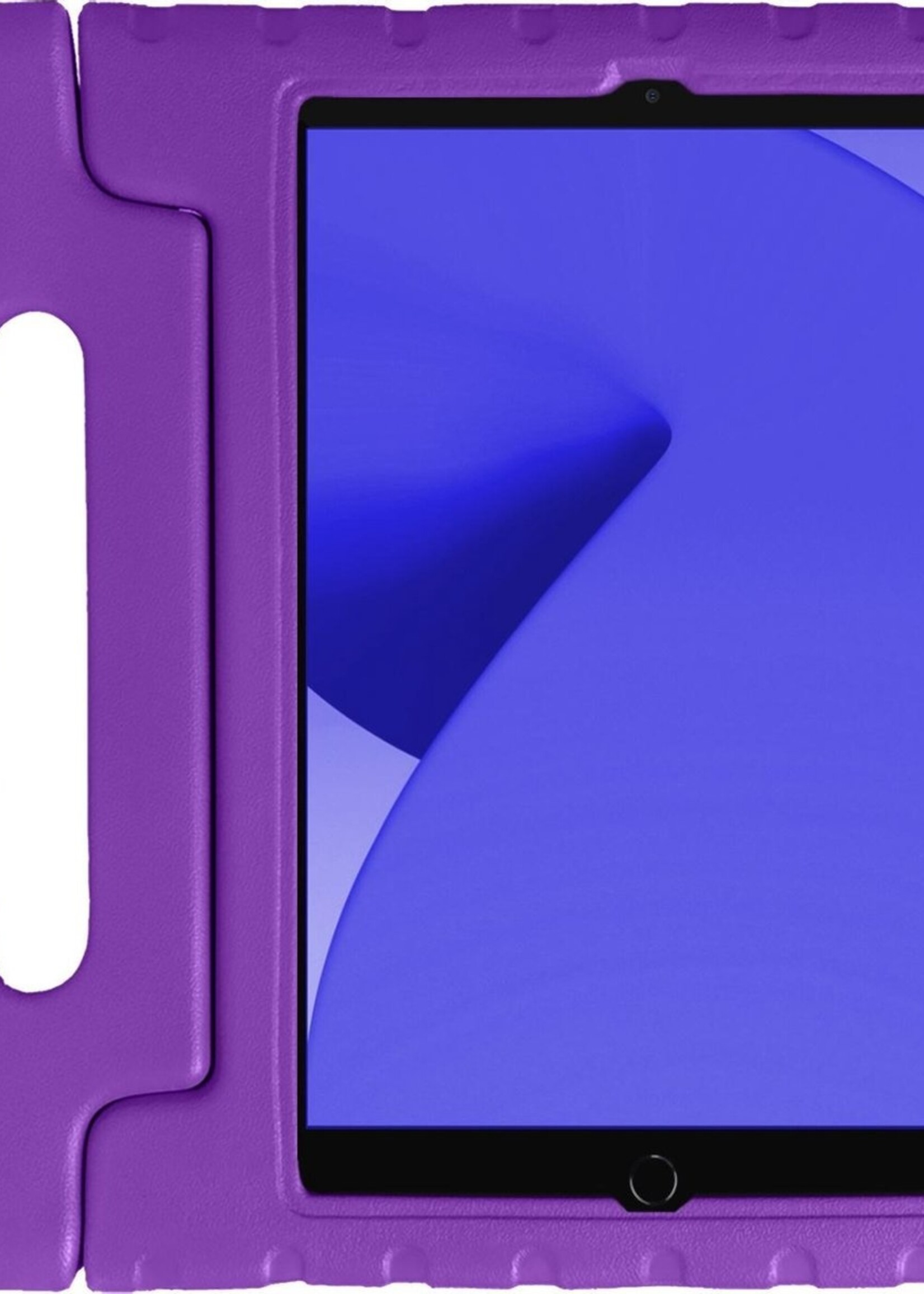 LUQ Hoes Geschikt voor iPad 10.2 2020 Hoes Kinder Hoesje Kids Case Kinderhoes Shockproof - Hoesje Geschikt voor iPad 8 Hoesje Kidscase - Paars