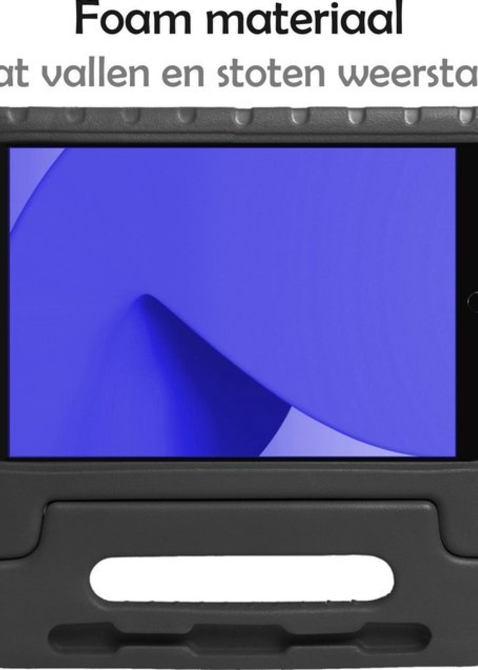 LUQ Hoes Geschikt voor iPad 10.2 2019/2020 Hoes Kinder Hoesje Kids Case Kinderhoes Shockproof - Hoesje Geschikt voor iPad 7/8 Hoesje Kidscase - Zwart