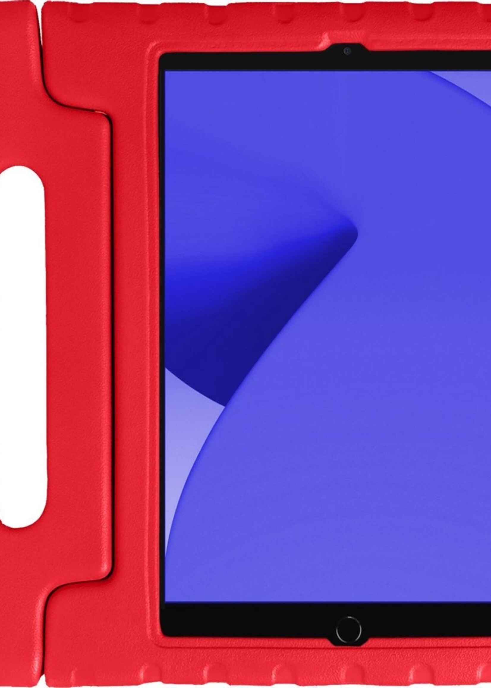 LUQ Hoes Geschikt voor iPad 10.2 2019/2020 Hoes Kinder Hoesje Kids Case Kinderhoes Shockproof - Hoesje Geschikt voor iPad 7/8 Hoesje Kidscase - Rood