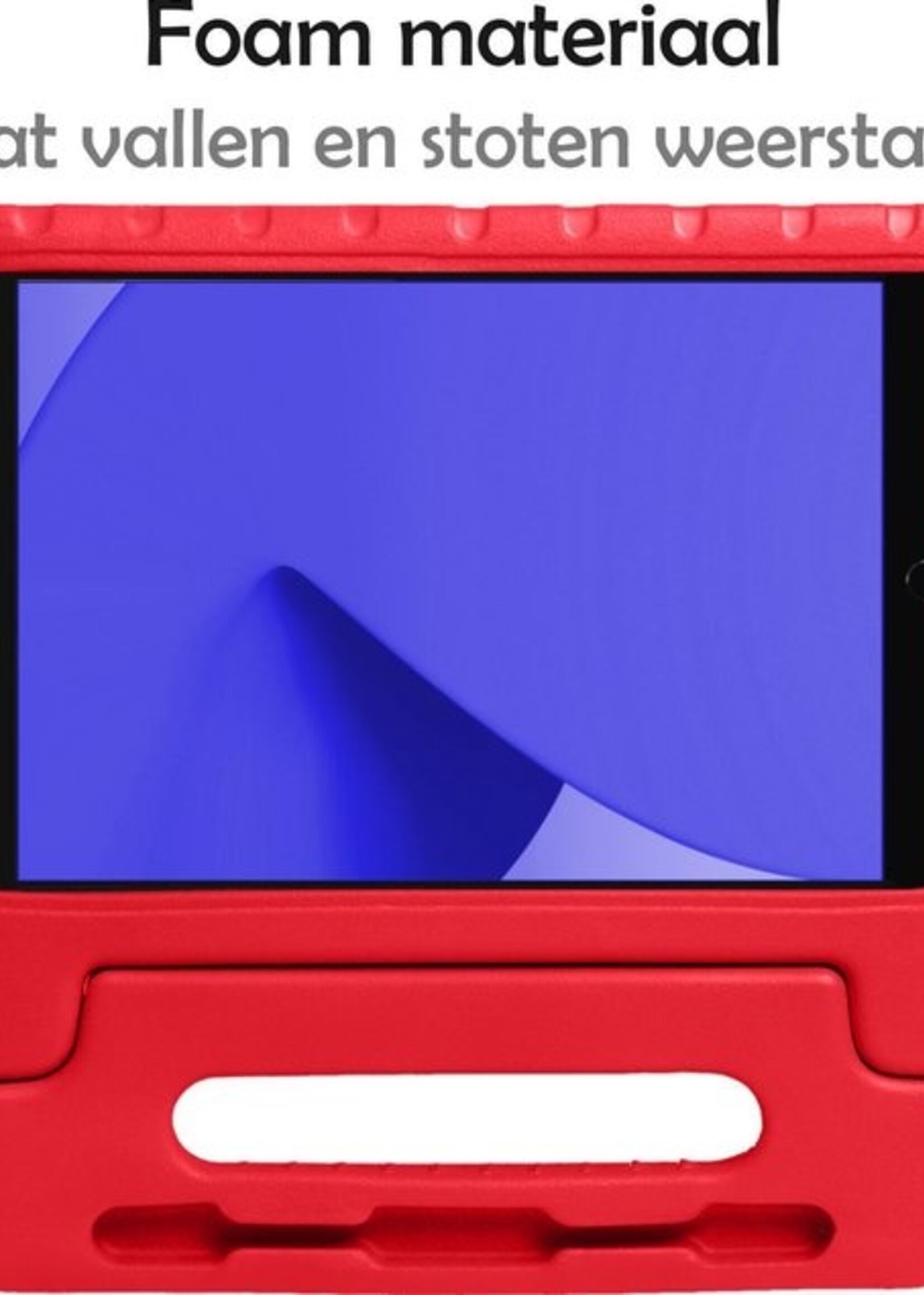 LUQ Hoes Geschikt voor iPad 10.2 2019/2020 Hoes Kinder Hoesje Kids Case Kinderhoes Shockproof - Hoesje Geschikt voor iPad 7/8 Hoesje Kidscase - Rood