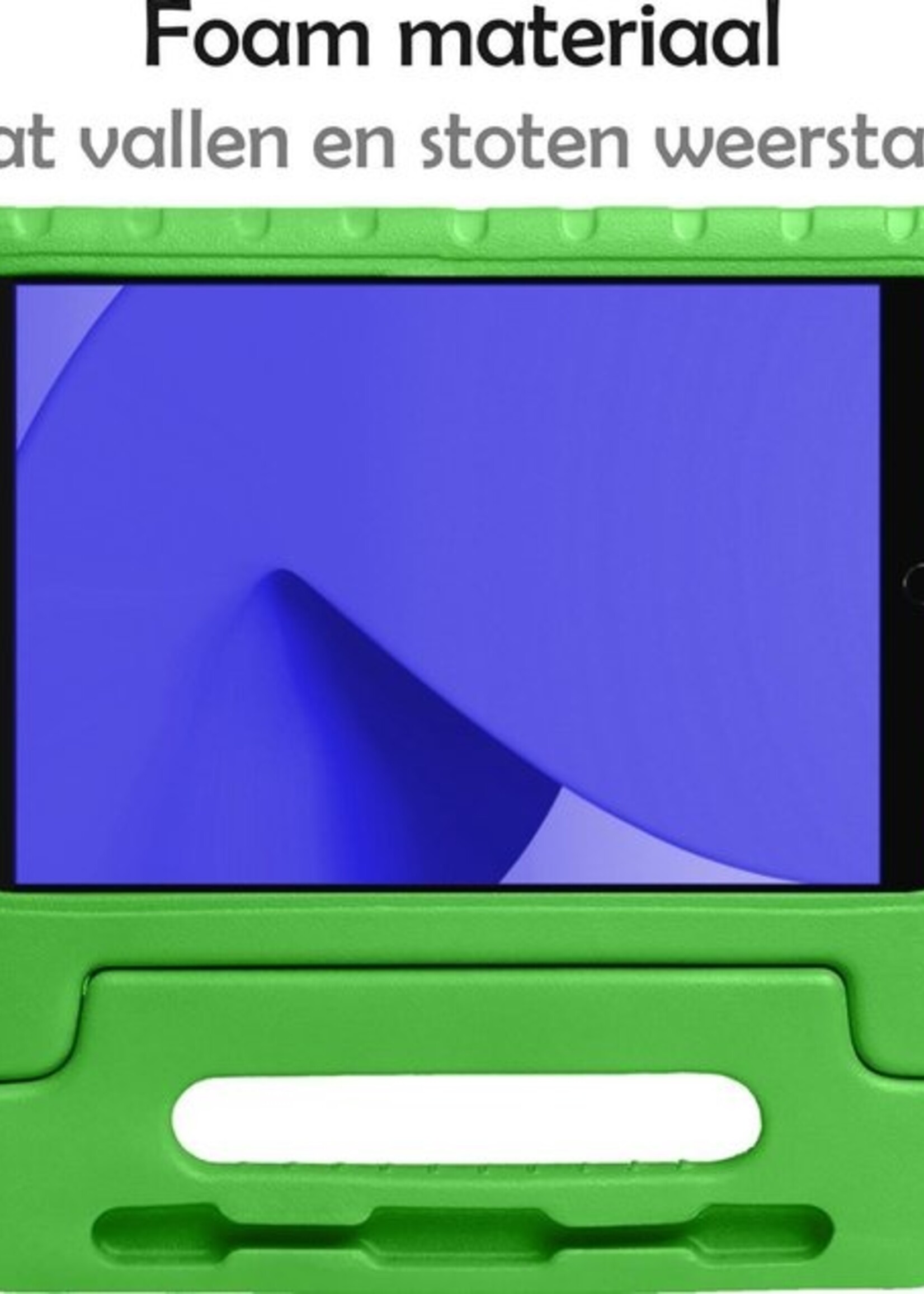 LUQ Hoes Geschikt voor iPad 10.2 2019/2020 Hoes Kinder Hoesje Kids Case Kinderhoes Shockproof - Hoesje Geschikt voor iPad 7/8 Hoesje Kidscase - Groen
