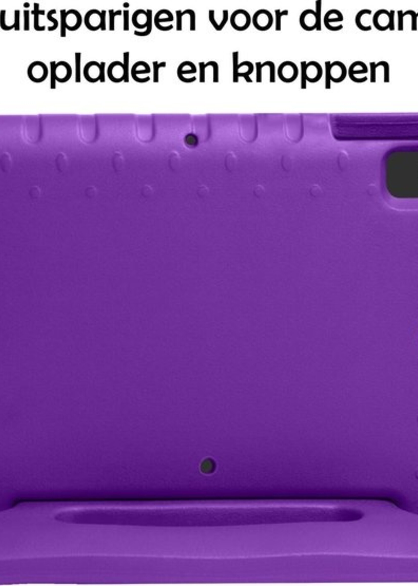 LUQ Hoes Geschikt voor iPad 10.2 2019/2020 Hoes Kinder Hoesje Kids Case Kinderhoes Shockproof - Hoesje Geschikt voor iPad 7/8 Hoesje Kidscase - Paars