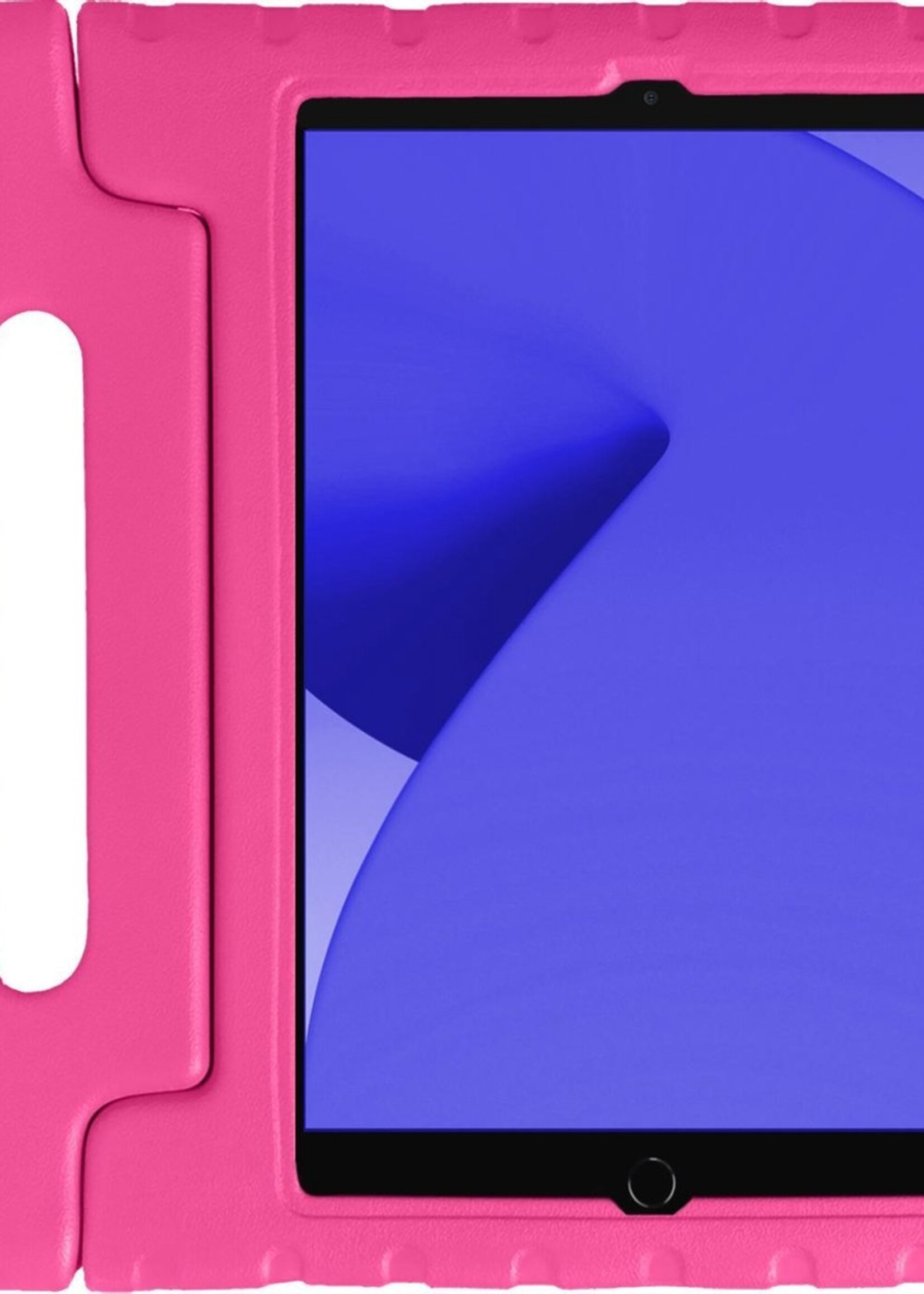 LUQ Hoes Geschikt voor iPad 10.2 2019/2020 Hoes Kinder Hoesje Kids Case Kinderhoes Shockproof - Hoesje Geschikt voor iPad 7/8 Hoesje Kidscase - Roze