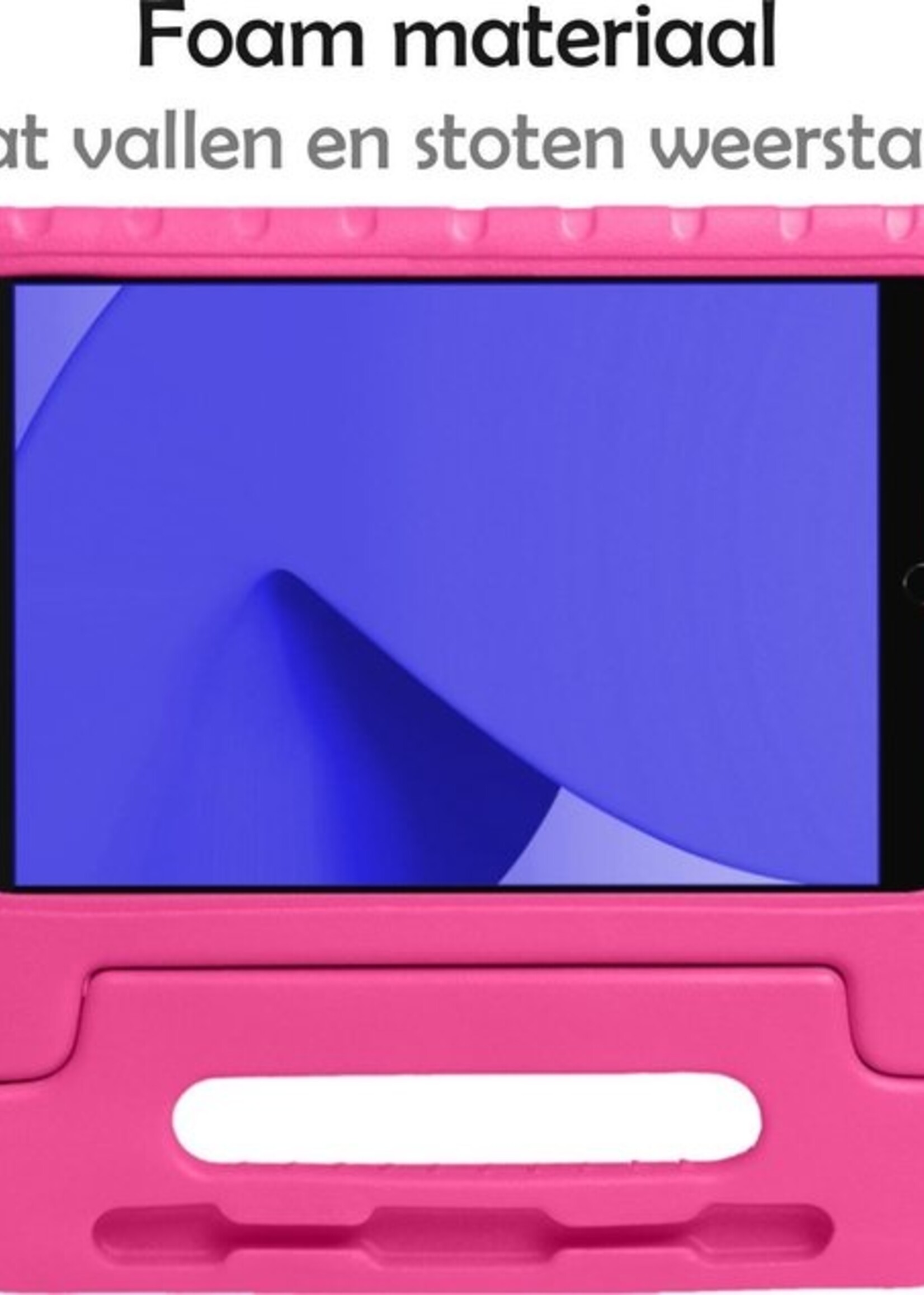 LUQ Hoes Geschikt voor iPad 10.2 2019/2020 Hoes Kinder Hoesje Kids Case Kinderhoes Shockproof - Hoesje Geschikt voor iPad 7/8 Hoesje Kidscase - Roze