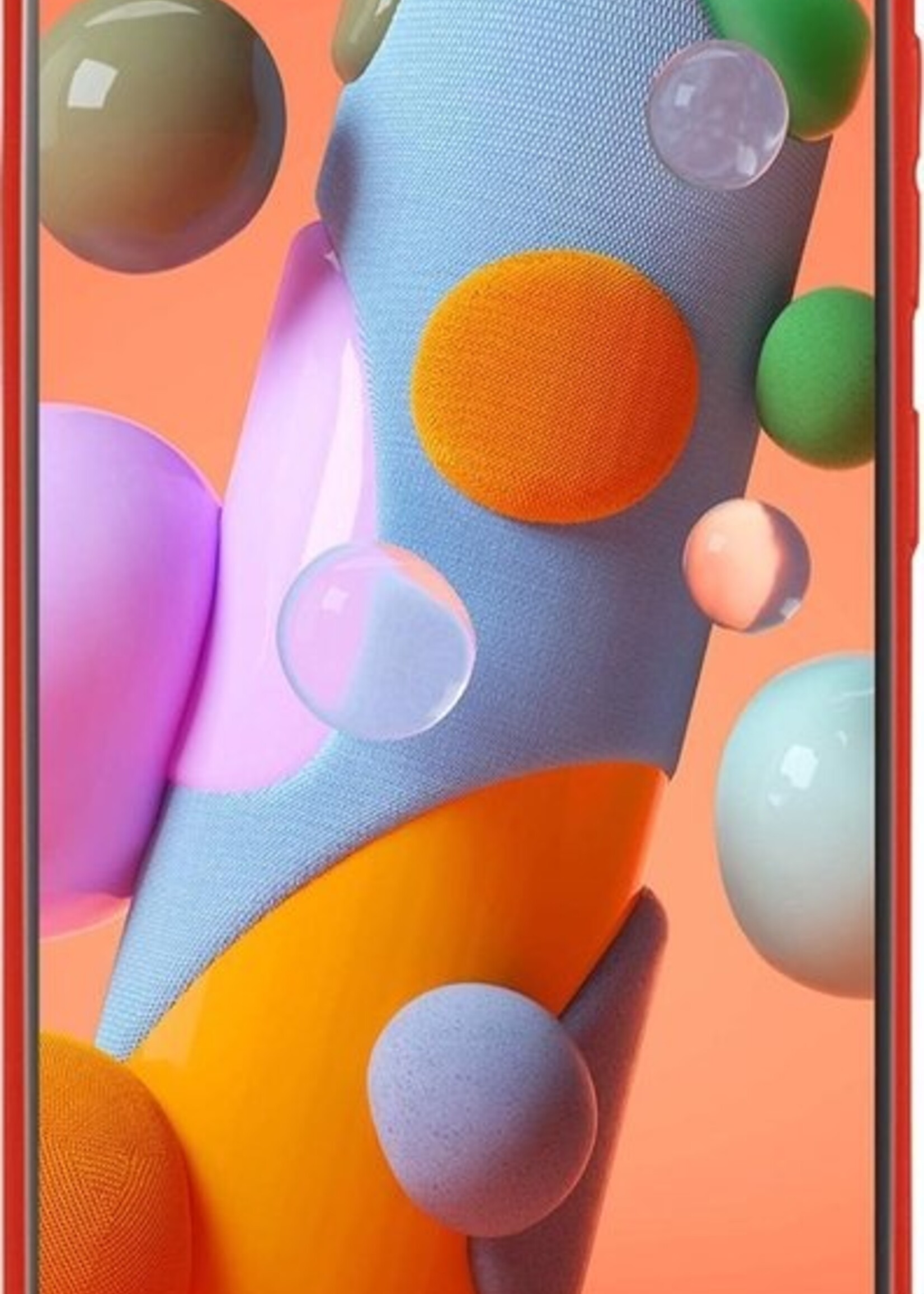 LUQ Hoesje Geschikt voor Samsung A41 Hoesje Siliconen Case - Hoes Geschikt voor Samsung Galaxy A41 Hoes Siliconen - Rood