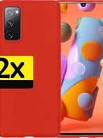 LUQ 2 PACK - LUQ Samsung Galaxy A41 hoesje siliconen - Rood