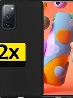 LUQ 2 PACK - LUQ Samsung Galaxy A41 hoesje siliconen - Zwart