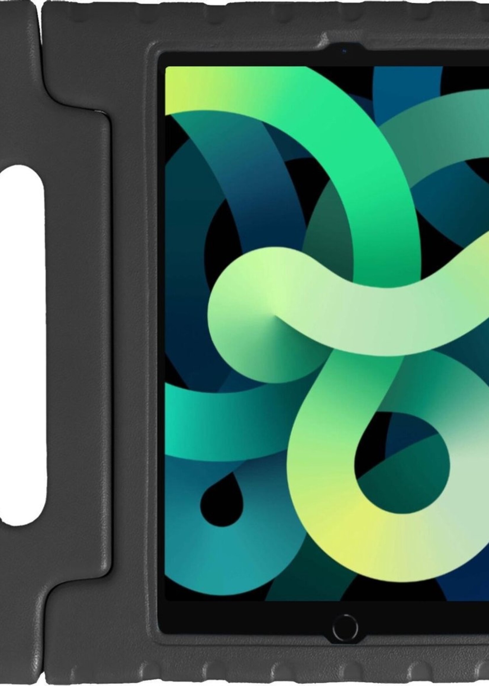 LUQ Hoes Geschikt voor iPad Air 2020 Hoes Kinder Hoesje Kids Case Kinderhoes Shockproof - Hoesje Geschikt voor iPad Air 4 2020 Hoesje Kidscase - Zwart