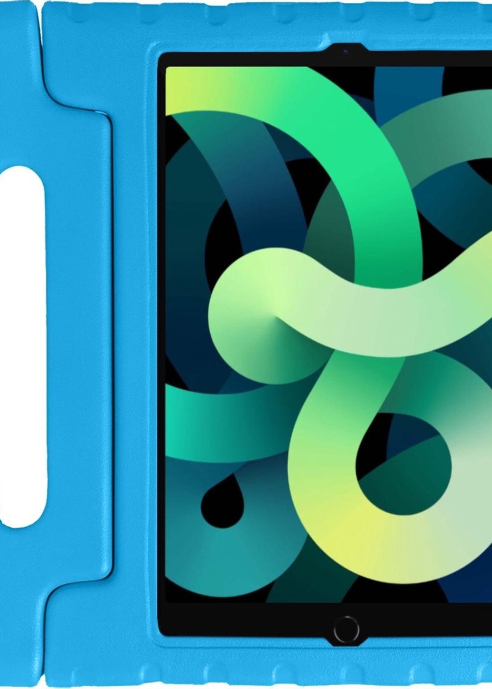 LUQ Hoes Geschikt voor iPad Air 2020 Hoes Kinder Hoesje Kids Case Kinderhoes Shockproof - Hoesje Geschikt voor iPad Air 4 2020 Hoesje Kidscase - Blauw