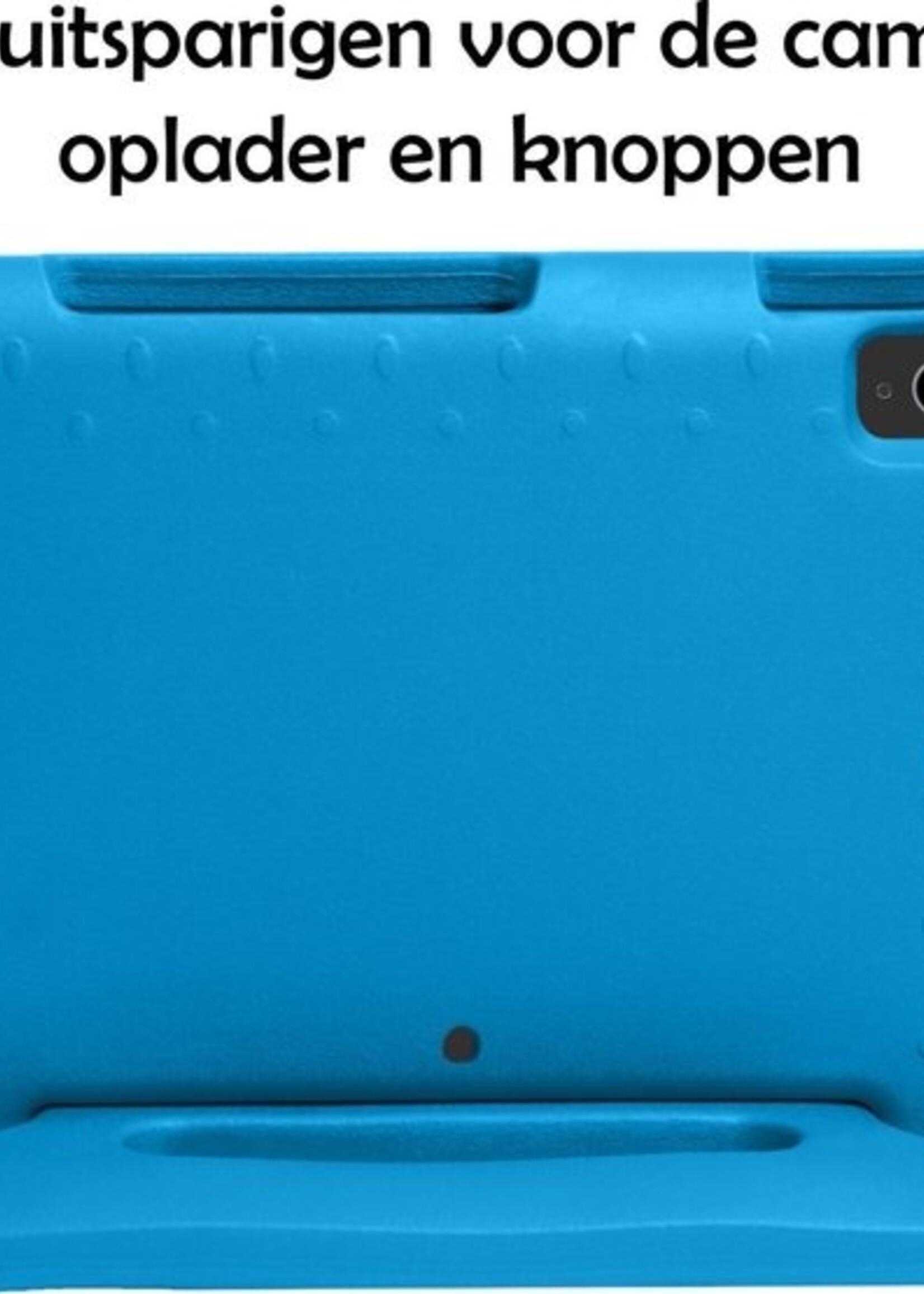 LUQ Hoes Geschikt voor iPad Air 2020 Hoes Kinder Hoesje Kids Case Kinderhoes Shockproof - Hoesje Geschikt voor iPad Air 4 2020 Hoesje Kidscase - Blauw