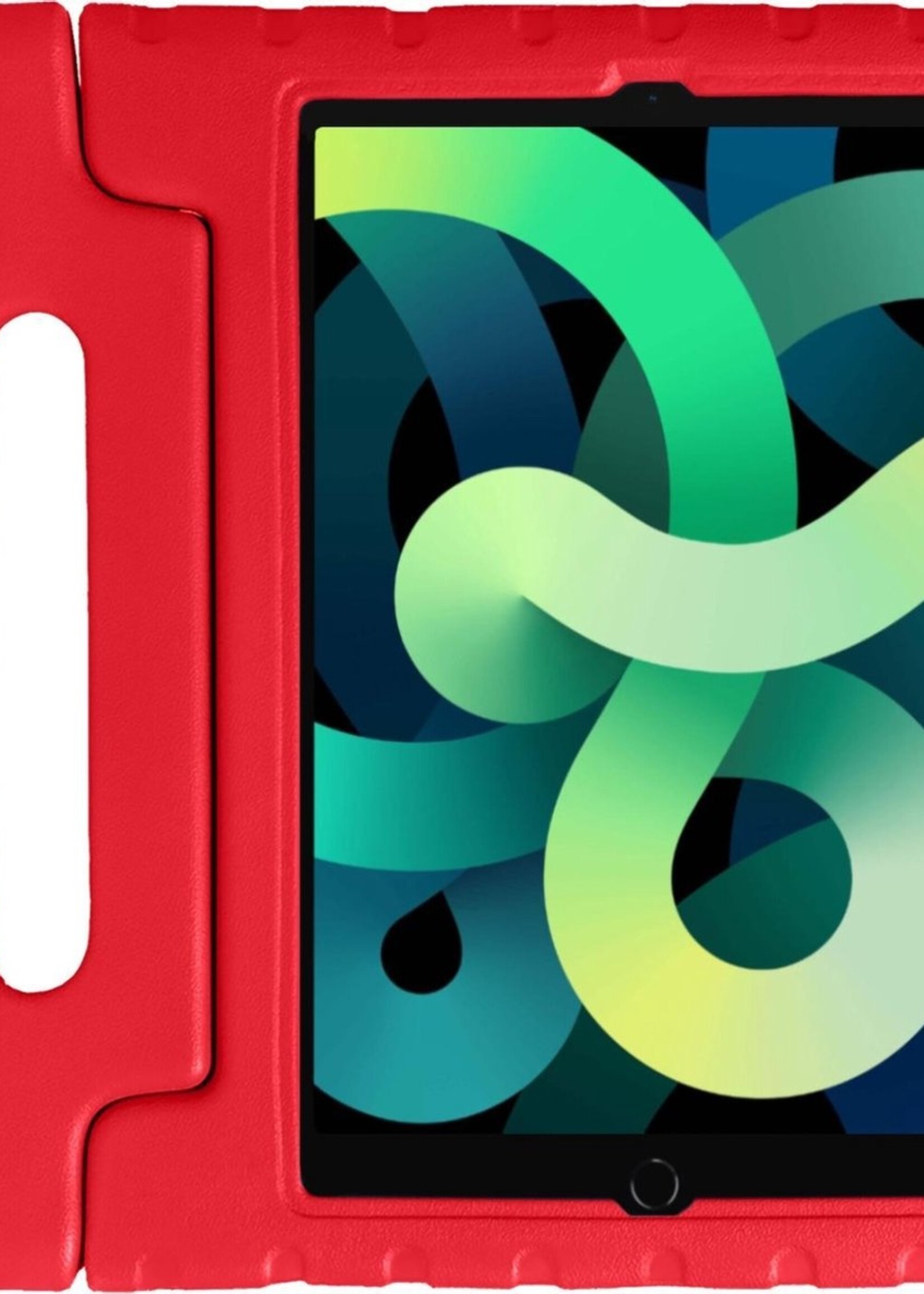 LUQ Hoes Geschikt voor iPad Air 2020 Hoes Kinder Hoesje Kids Case Kinderhoes Shockproof - Hoesje Geschikt voor iPad Air 4 2020 Hoesje Kidscase - Rood