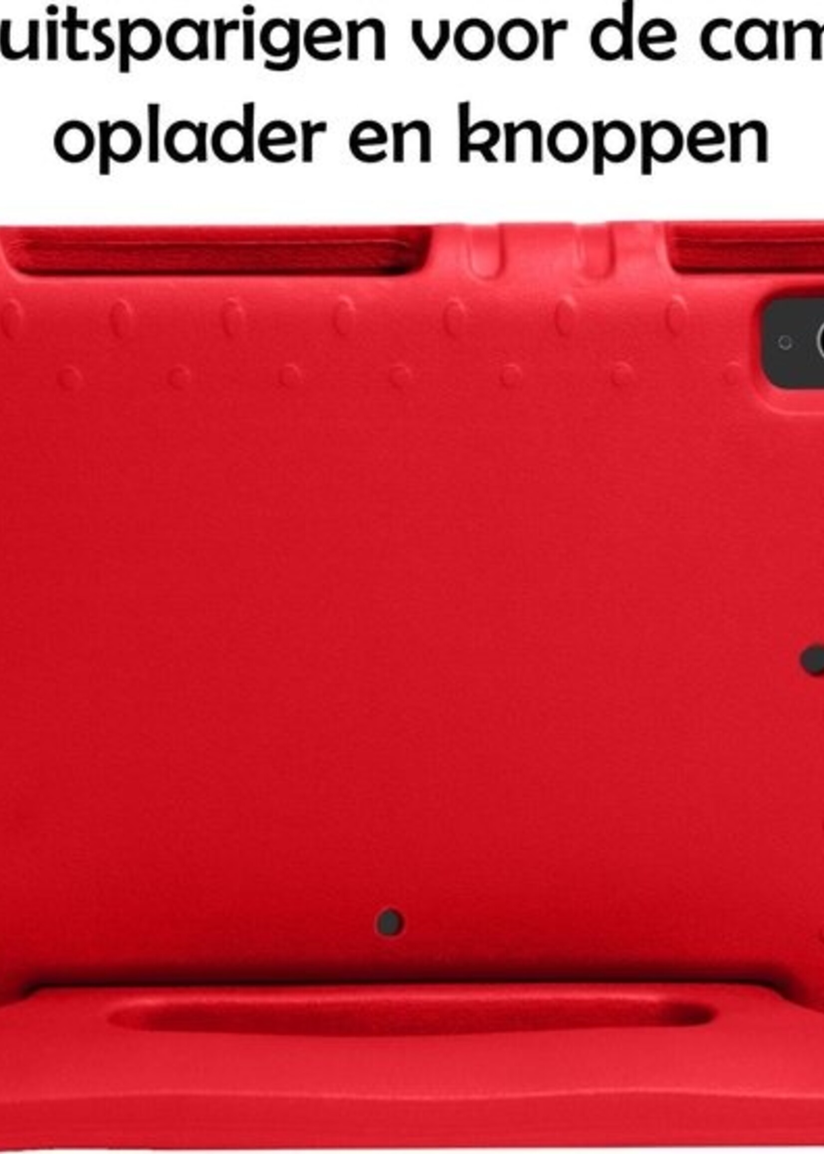 LUQ Hoes Geschikt voor iPad Air 2020 Hoes Kinder Hoesje Kids Case Kinderhoes Shockproof - Hoesje Geschikt voor iPad Air 4 2020 Hoesje Kidscase - Rood
