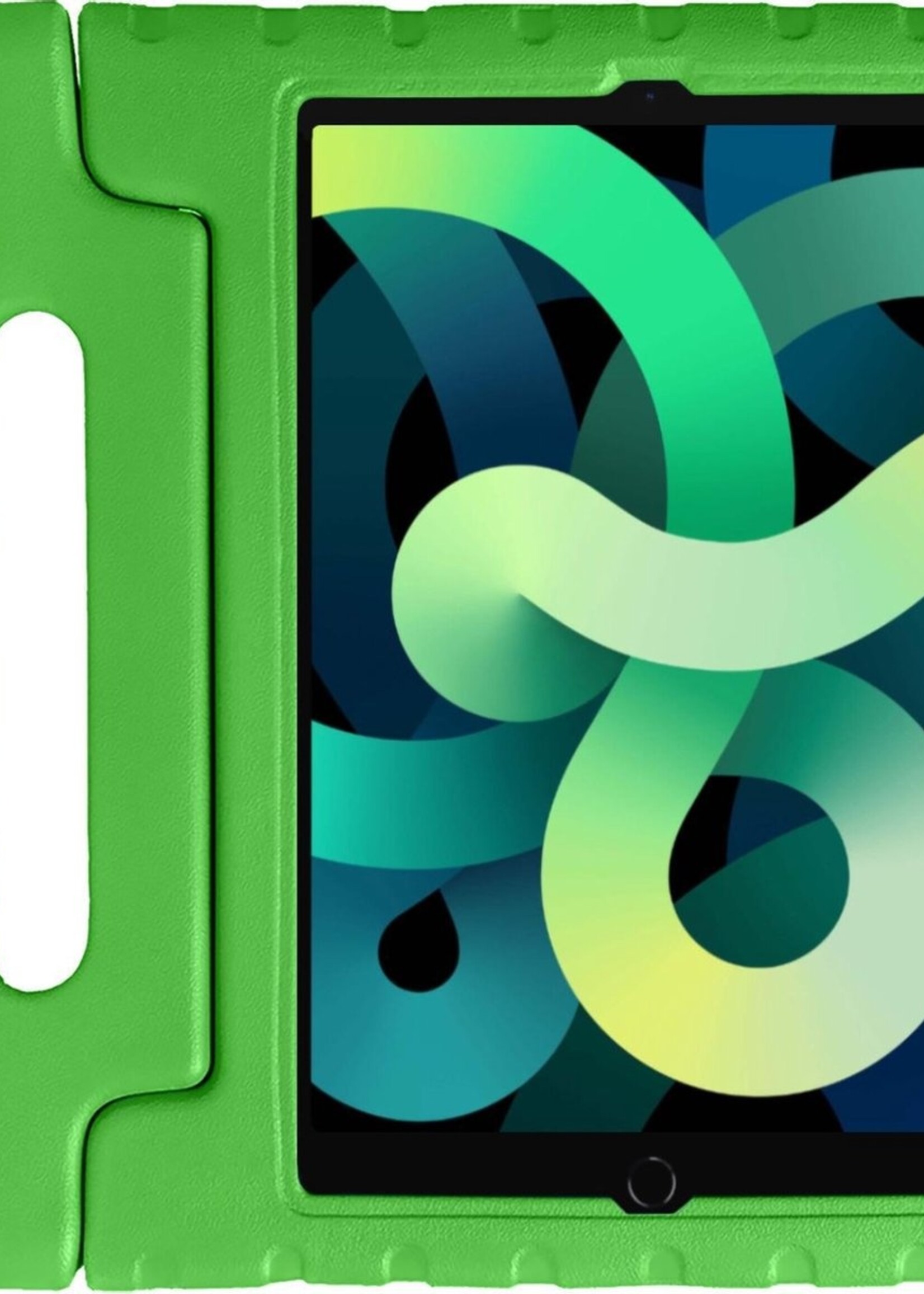 LUQ Hoes Geschikt voor iPad Air 2020 Hoes Kinder Hoesje Kids Case Kinderhoes Shockproof - Hoesje Geschikt voor iPad Air 4 2020 Hoesje Kidscase - Groen