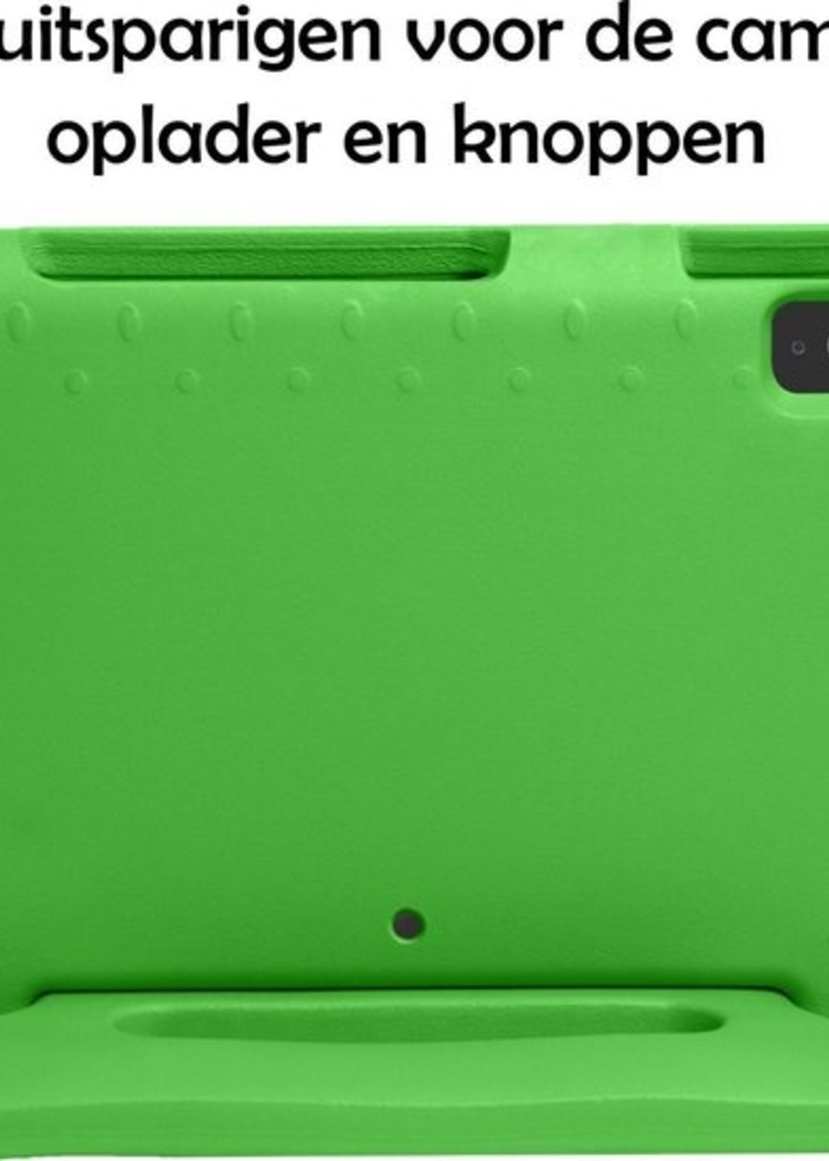 LUQ Hoes Geschikt voor iPad Air 2020 Hoes Kinder Hoesje Kids Case Kinderhoes Shockproof - Hoesje Geschikt voor iPad Air 4 2020 Hoesje Kidscase - Groen