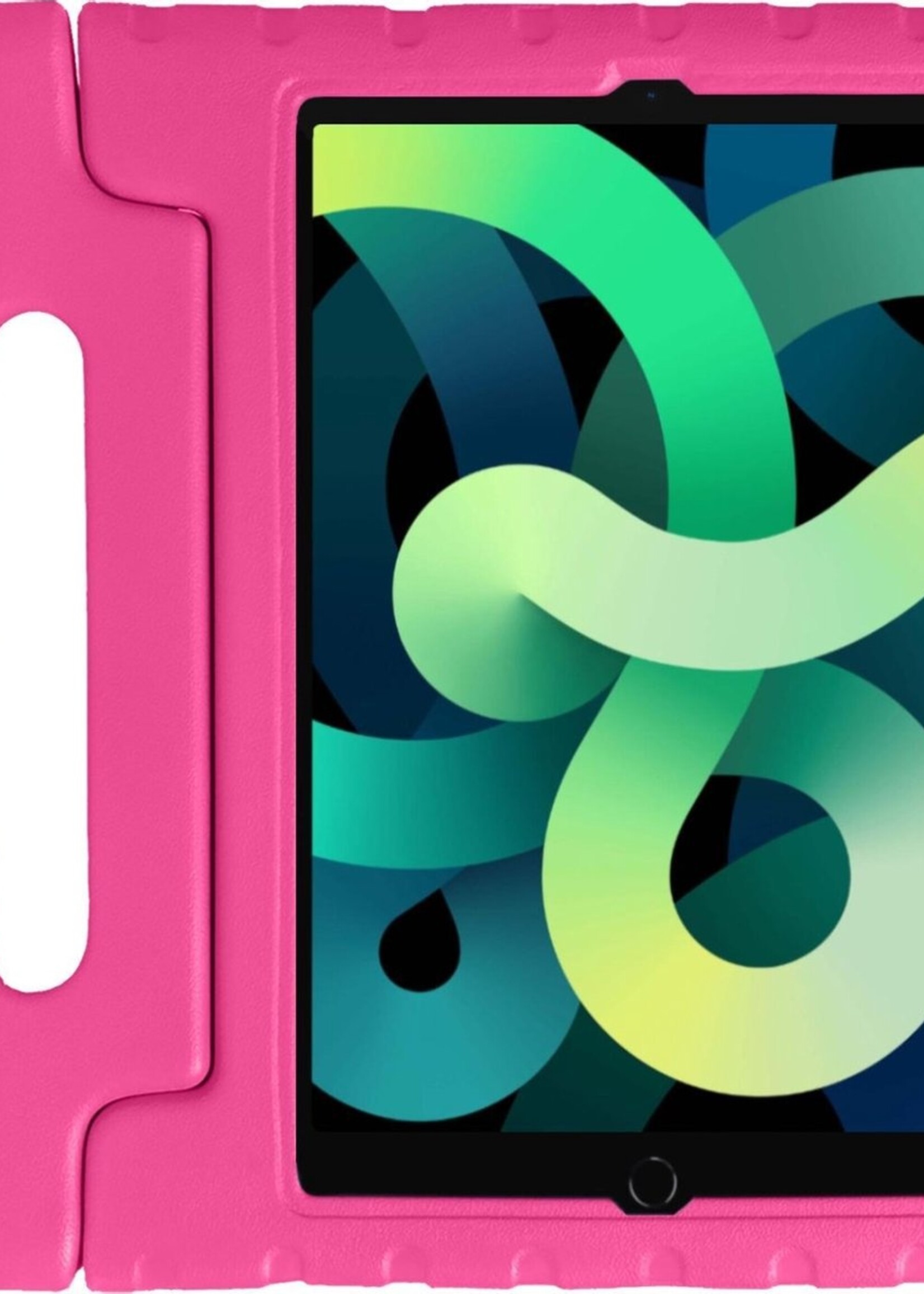 LUQ Hoes Geschikt voor iPad Air 2020 Hoes Kinder Hoesje Kids Case Kinderhoes Shockproof - Hoesje Geschikt voor iPad Air 4 2020 Hoesje Kidscase - Roze