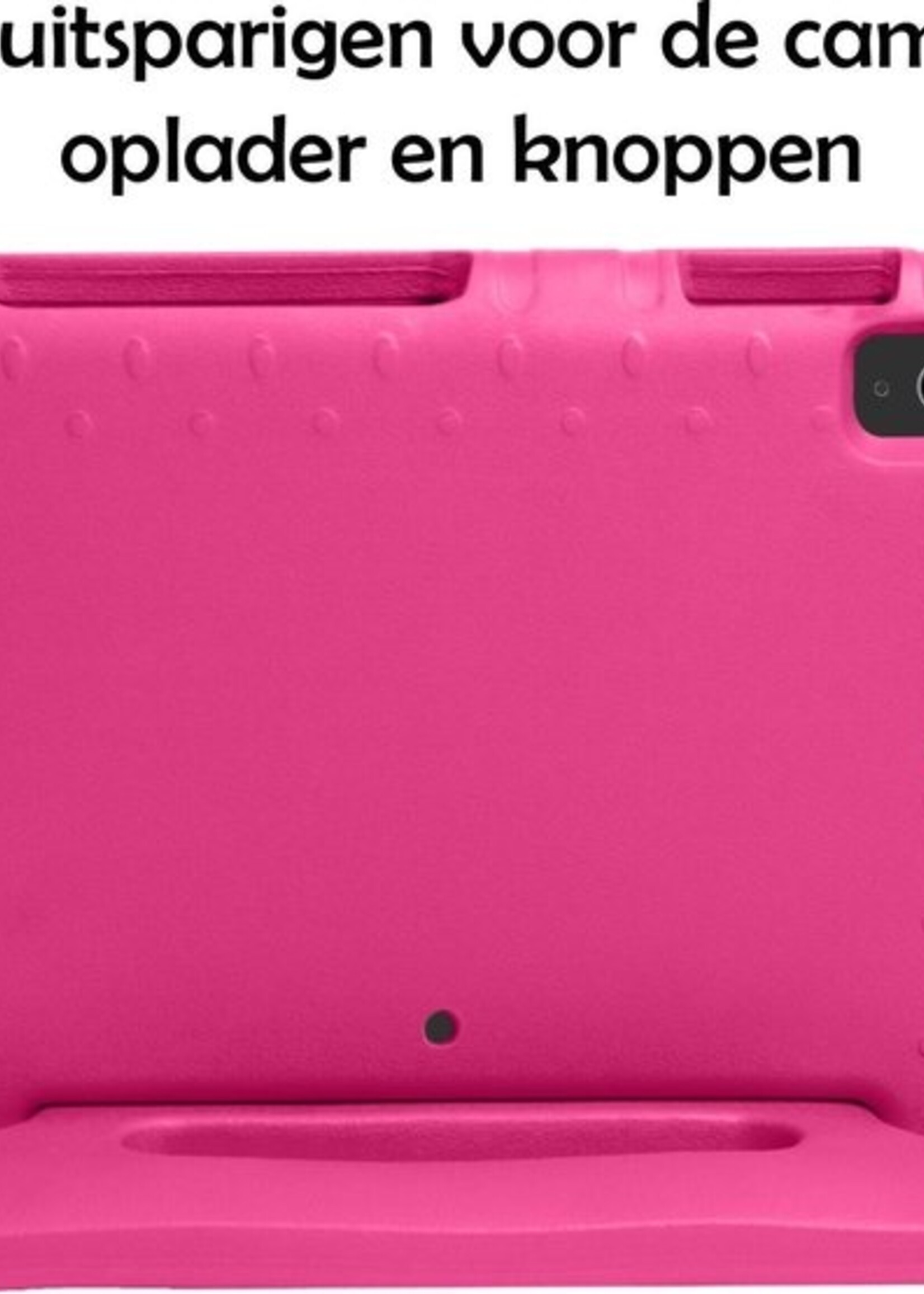 LUQ Hoes Geschikt voor iPad Air 2020 Hoes Kinder Hoesje Kids Case Kinderhoes Shockproof - Hoesje Geschikt voor iPad Air 4 2020 Hoesje Kidscase - Roze