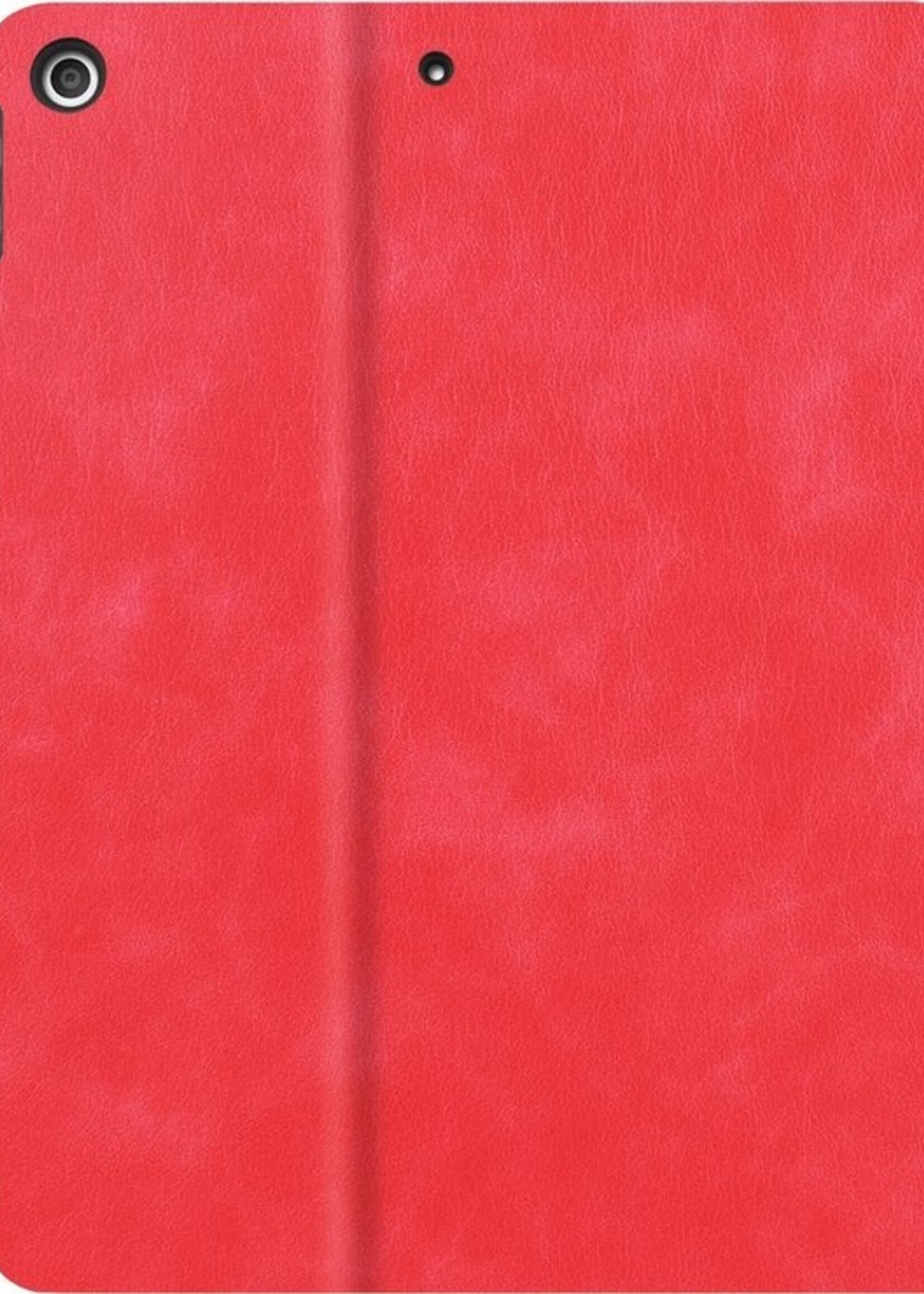 LUQ Hoes Geschikt voor iPad 10.2 2019 Hoes Luxe Hoesje Book Case Cover Met Uitsparing Geschikt voor Apple Pencil Met Screenprotector - Hoesje Geschikt voor iPad 7 Hoesje Bookcase - Rood