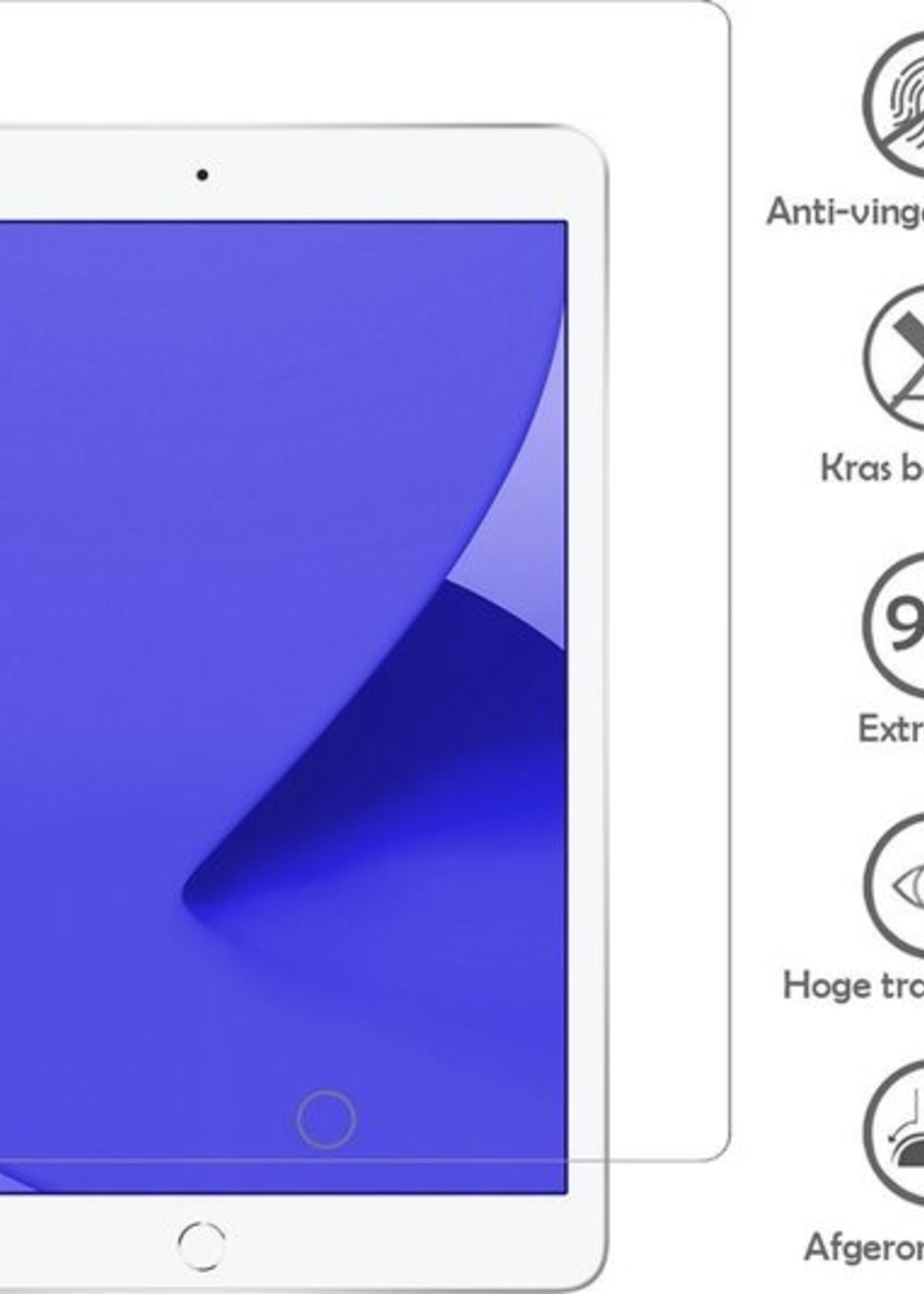 LUQ Hoes Geschikt voor iPad 10.2 2019 Hoes Luxe Hoesje Book Case Cover Met Uitsparing Geschikt voor Apple Pencil Met Screenprotector - Hoesje Geschikt voor iPad 7 Hoesje Bookcase - Zwart