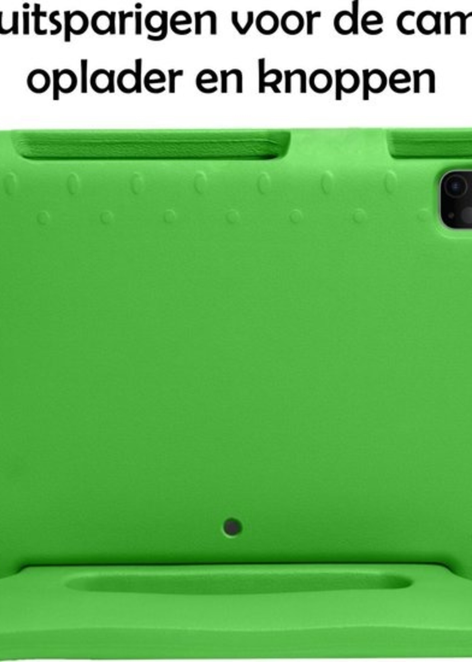 LUQ Hoes Geschikt voor iPad Pro 2020 (11 inch) Hoes Kinder Hoesje Kids Case Kinderhoes Shockproof Met Screenprotector - Hoesje Geschikt voor iPad Pro 11 inch (2020) Hoesje Kidscase - Groen