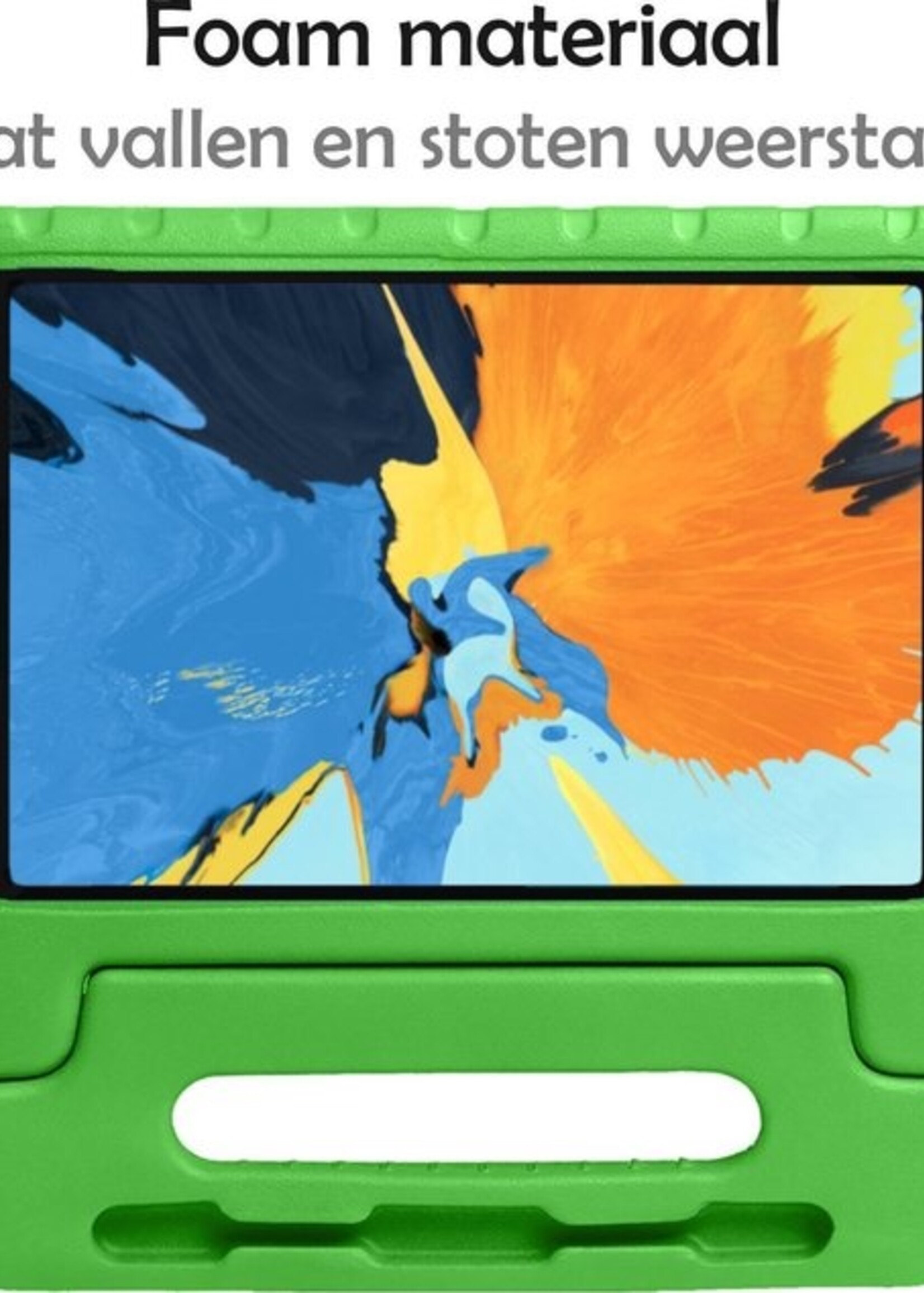 LUQ Hoes Geschikt voor iPad Pro 2020 (11 inch) Hoes Kinder Hoesje Kids Case Kinderhoes Shockproof Met Screenprotector - Hoesje Geschikt voor iPad Pro 11 inch (2020) Hoesje Kidscase - Groen