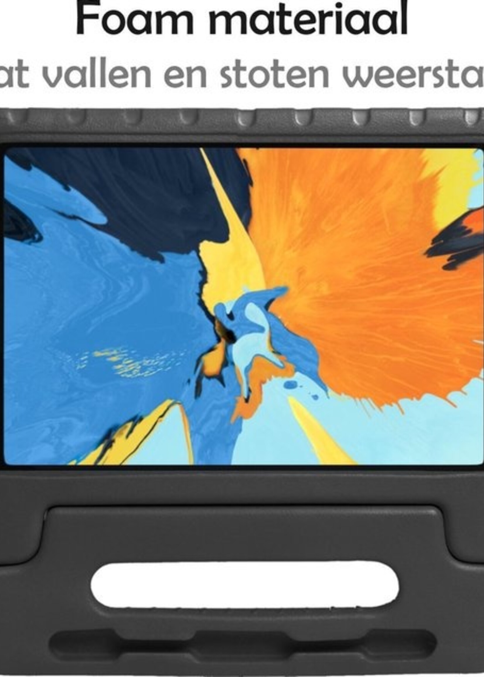 LUQ Hoes Geschikt voor iPad Pro 2020 (11 inch) Hoes Kinder Hoesje Kids Case Kinderhoes Shockproof Met Screenprotector - Hoesje Geschikt voor iPad Pro 11 inch (2020) Hoesje Kidscase - Zwart