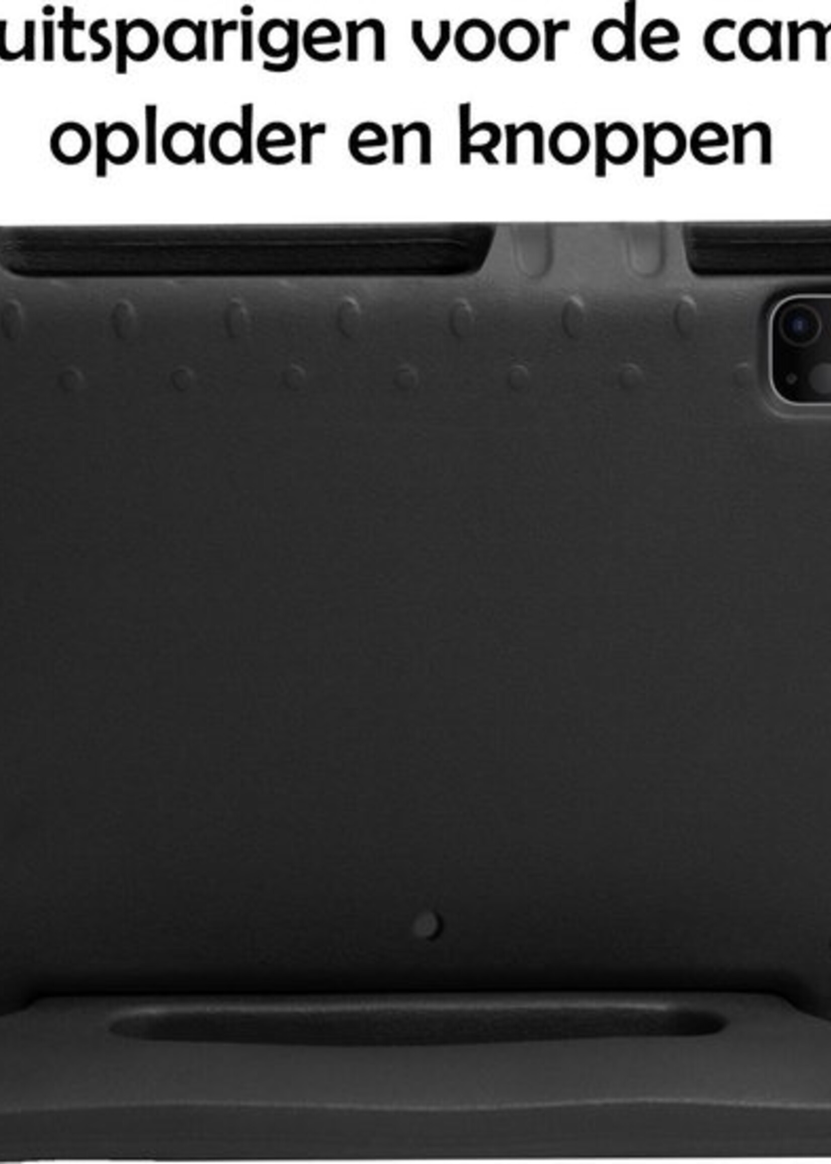 LUQ Hoes Geschikt voor iPad Pro 2020 (11 inch) Hoes Kinder Hoesje Kids Case Kinderhoes Shockproof Met Screenprotector - Hoesje Geschikt voor iPad Pro 11 inch (2020) Hoesje Kidscase - Zwart