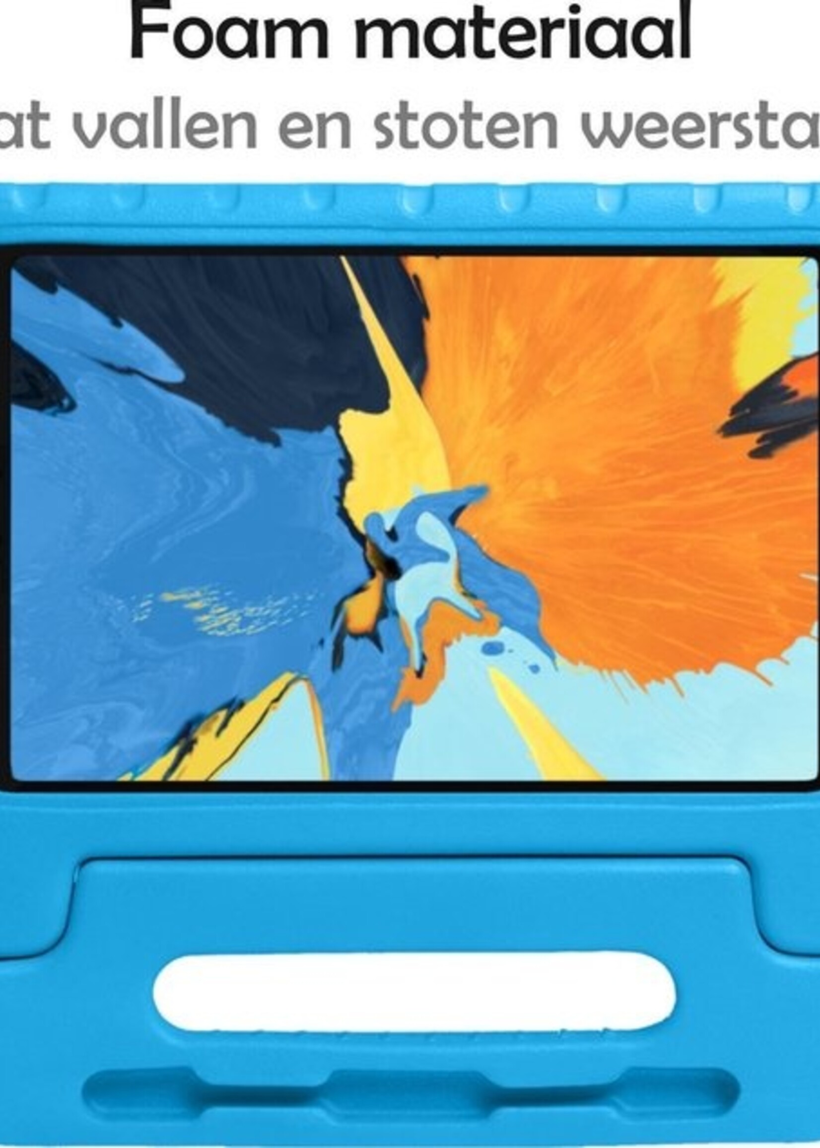 LUQ Hoes Geschikt voor iPad Pro 2020 (11 inch) Hoes Kinder Hoesje Kids Case Kinderhoes Shockproof Met Screenprotector - Hoesje Geschikt voor iPad Pro 11 inch (2020) Hoesje Kidscase - Blauw