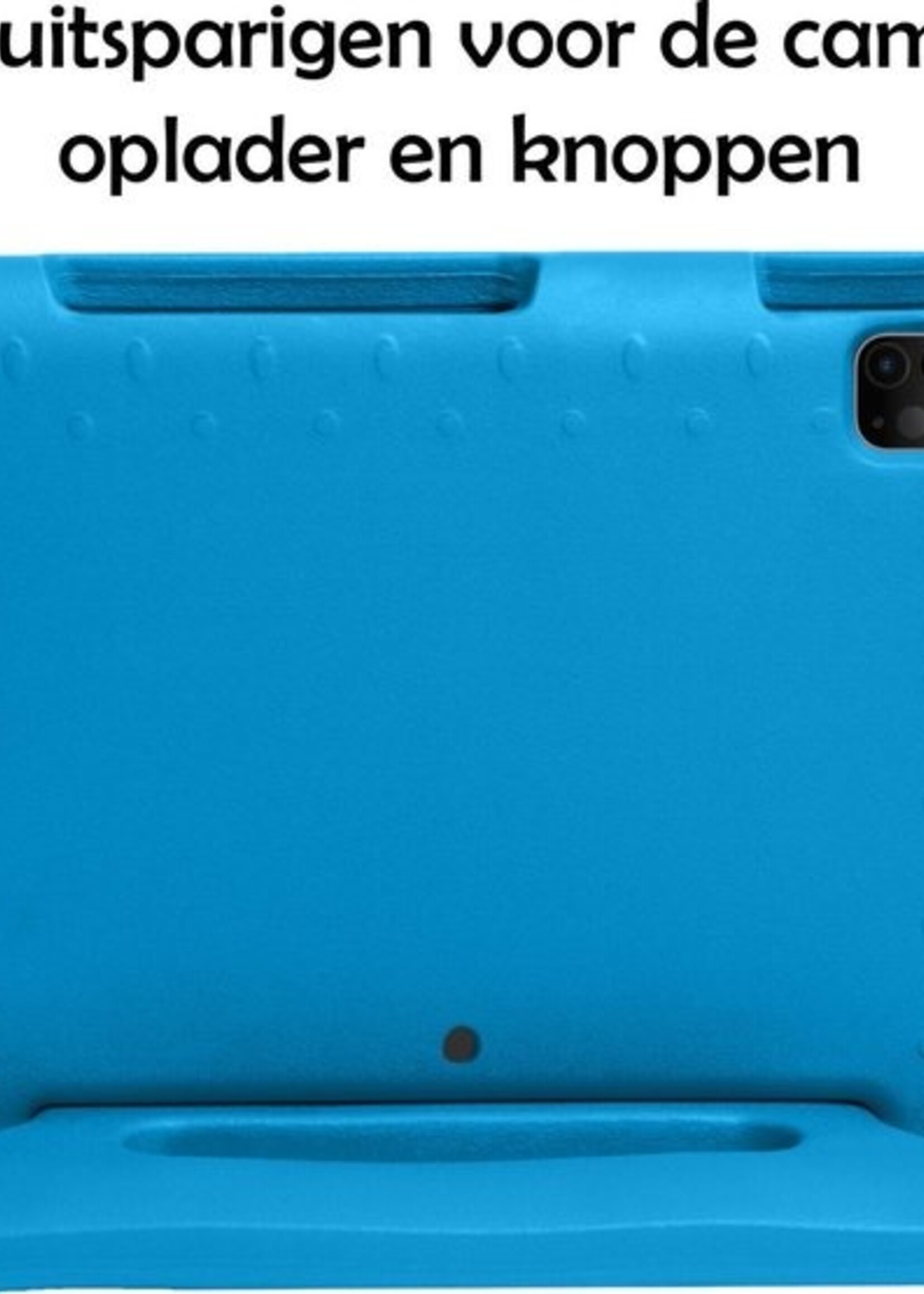 LUQ Hoes Geschikt voor iPad Pro 2020 (11 inch) Hoes Kinder Hoesje Kids Case Kinderhoes Shockproof Met Screenprotector - Hoesje Geschikt voor iPad Pro 11 inch (2020) Hoesje Kidscase - Blauw