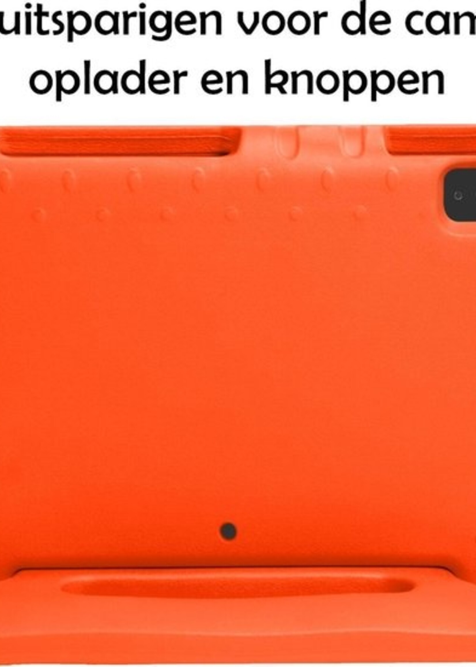 LUQ Hoes Geschikt voor iPad Air 2020 Hoes Kinder Hoesje Kids Case Kinderhoes Shockproof Met Screenprotector - Hoesje Geschikt voor iPad Air 4 2020 Hoesje Kidscase - Oranje