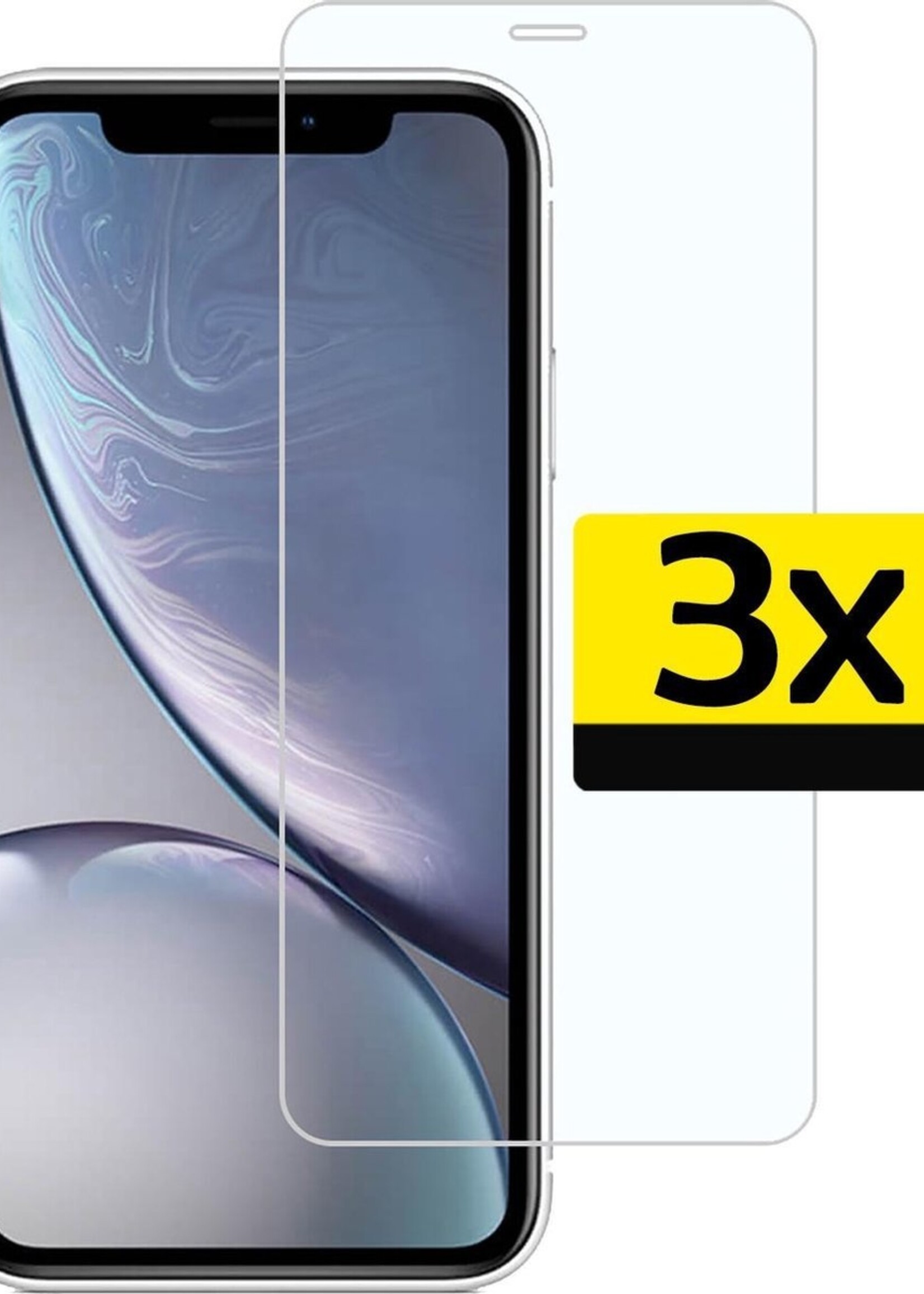 LUQ Screenprotector Geschikt voor iPhone Xs Max Screenprotector Volledig - Screenprotector Geschikt voor iPhone Xs Max Screenprotector Bescherm Glas - 3 Stuks