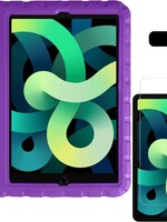 LUQ LUQ iPad Air 4 Kinderhoes met screenprotector - Paars