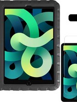 LUQ LUQ iPad Air 4 Kinderhoes met screenprotector - Zwart