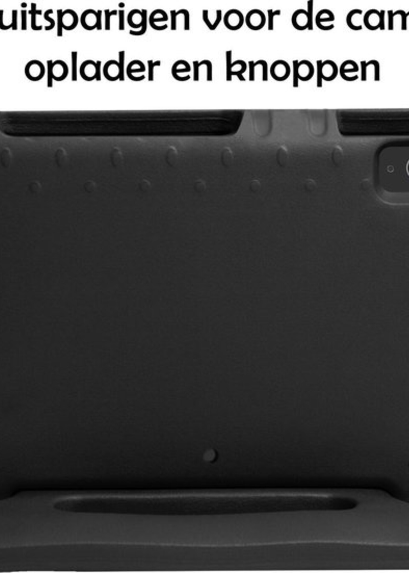 LUQ Hoes Geschikt voor iPad Air 2020 Hoes Kinder Hoesje Kids Case Kinderhoes Shockproof Met Screenprotector - Hoesje Geschikt voor iPad Air 4 2020 Hoesje Kidscase - Zwart