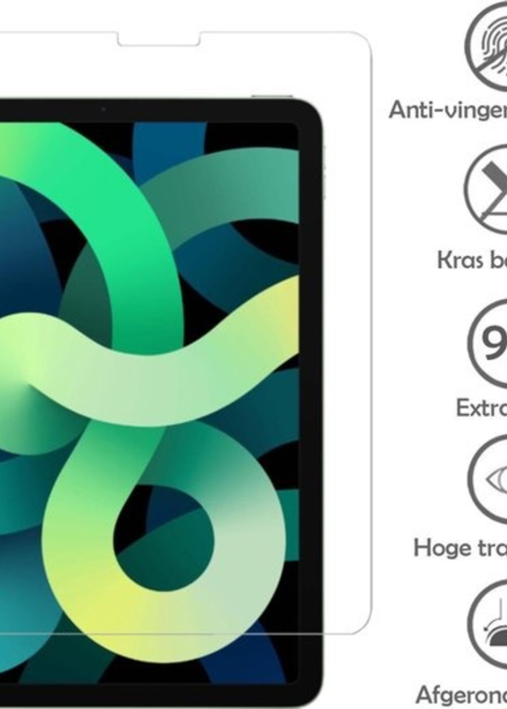 LUQ Hoes Geschikt voor iPad Air 2020 Hoes Kinder Hoesje Kids Case Kinderhoes Shockproof Met Screenprotector - Hoesje Geschikt voor iPad Air 4 2020 Hoesje Kidscase - Zwart