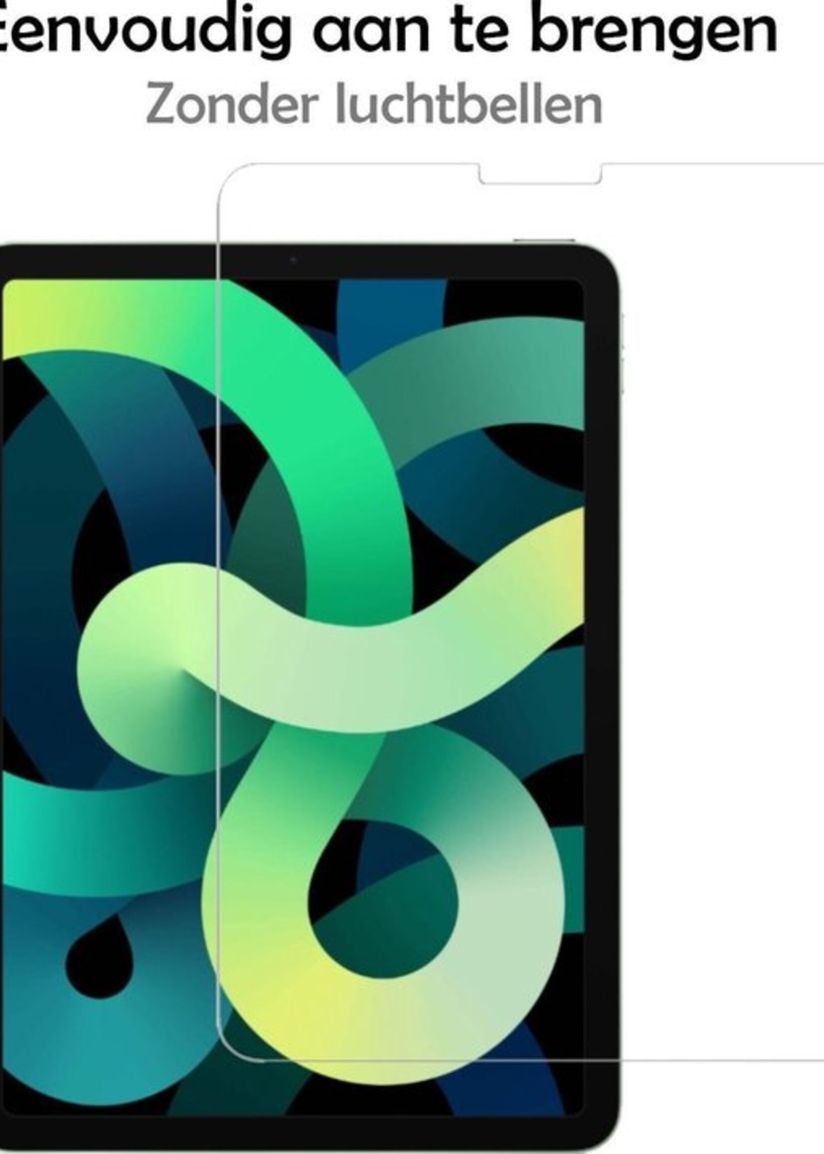 LUQ Hoes Geschikt voor iPad Air 2020 Hoes Kinder Hoesje Kids Case Kinderhoes Shockproof Met Screenprotector - Hoesje Geschikt voor iPad Air 4 2020 Hoesje Kidscase - Blauw