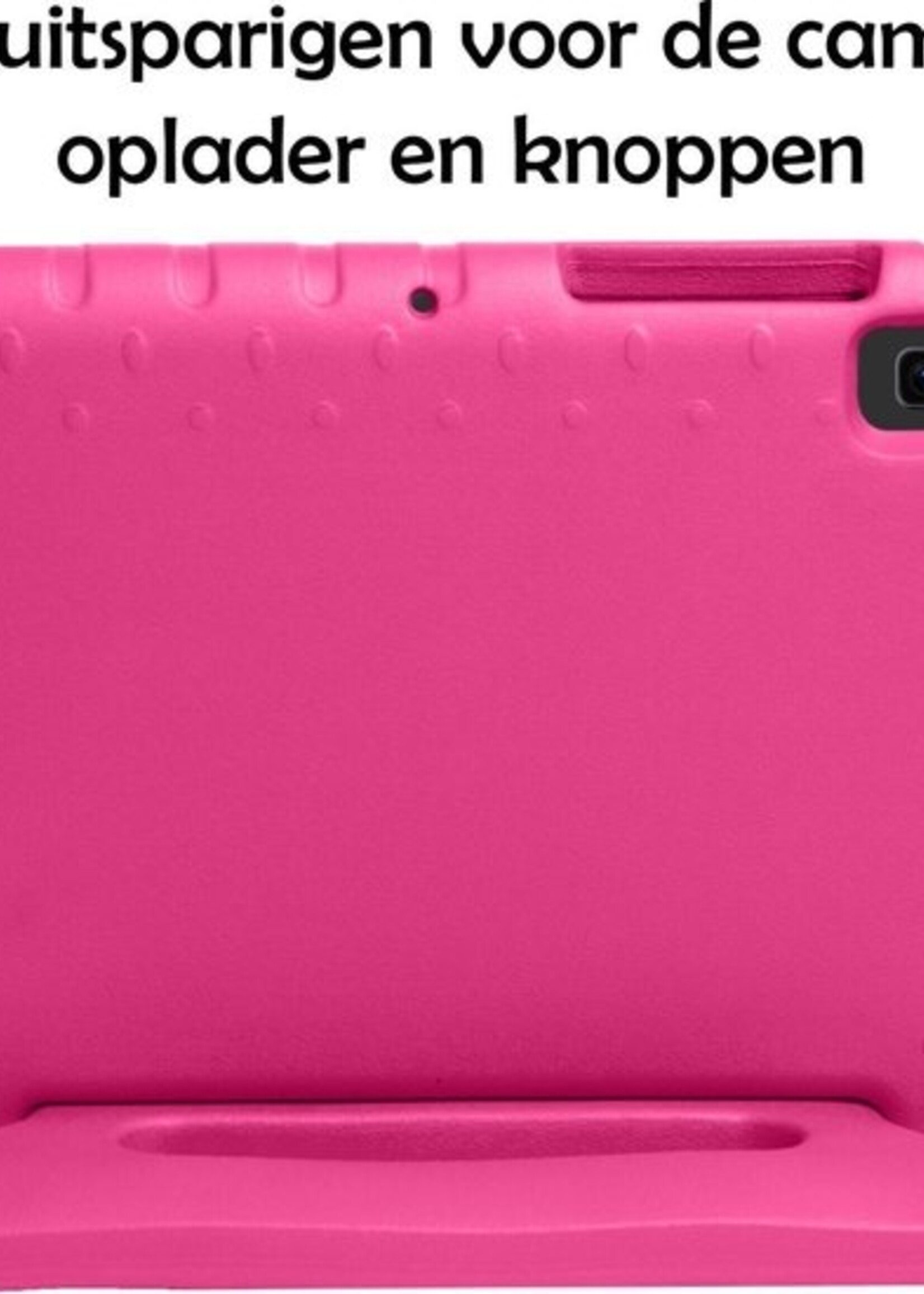 LUQ Hoes Geschikt voor Samsung Galaxy Tab A7 Hoes Kinder Hoesje Kids Case Kinderhoes Shockproof Met Screenprotector - Hoesje Geschikt voor Samsung Tab A7 Hoesje Kidscase - Roze
