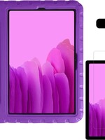 LUQ LUQ Samsung Galaxy Tab A7 (2020) Kinderhoes met screenprotector - Paars