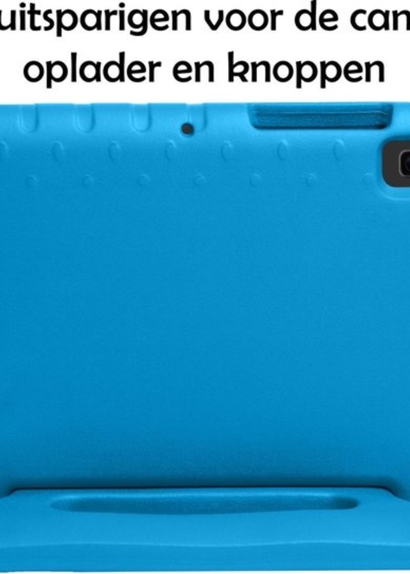 LUQ Hoes Geschikt voor Samsung Galaxy Tab A7 Hoes Kinder Hoesje Kids Case Kinderhoes Shockproof Met Screenprotector - Hoesje Geschikt voor Samsung Tab A7 Hoesje Kidscase - Blauw