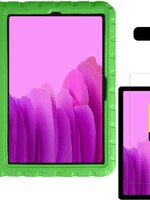 LUQ LUQ Samsung Galaxy Tab A7 (2020) Kinderhoes met 2x screenprotector - Groen