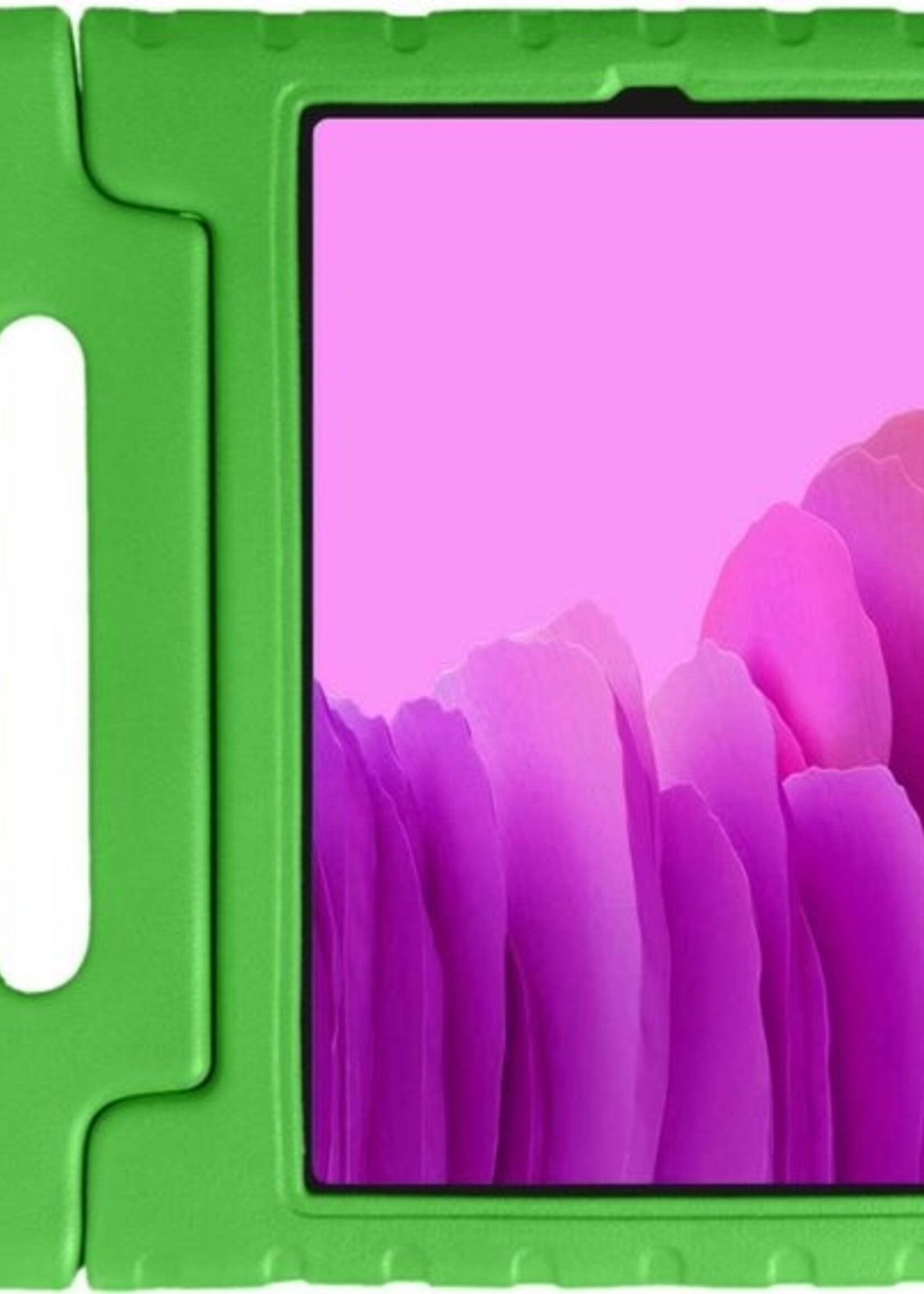LUQ Hoes Geschikt voor Samsung Galaxy Tab A7 Hoes Kinder Hoesje Kids Case Kinderhoes Shockproof Met 2x Screenprotector - Hoesje Geschikt voor Samsung Tab A7 Hoesje Kidscase - Groen