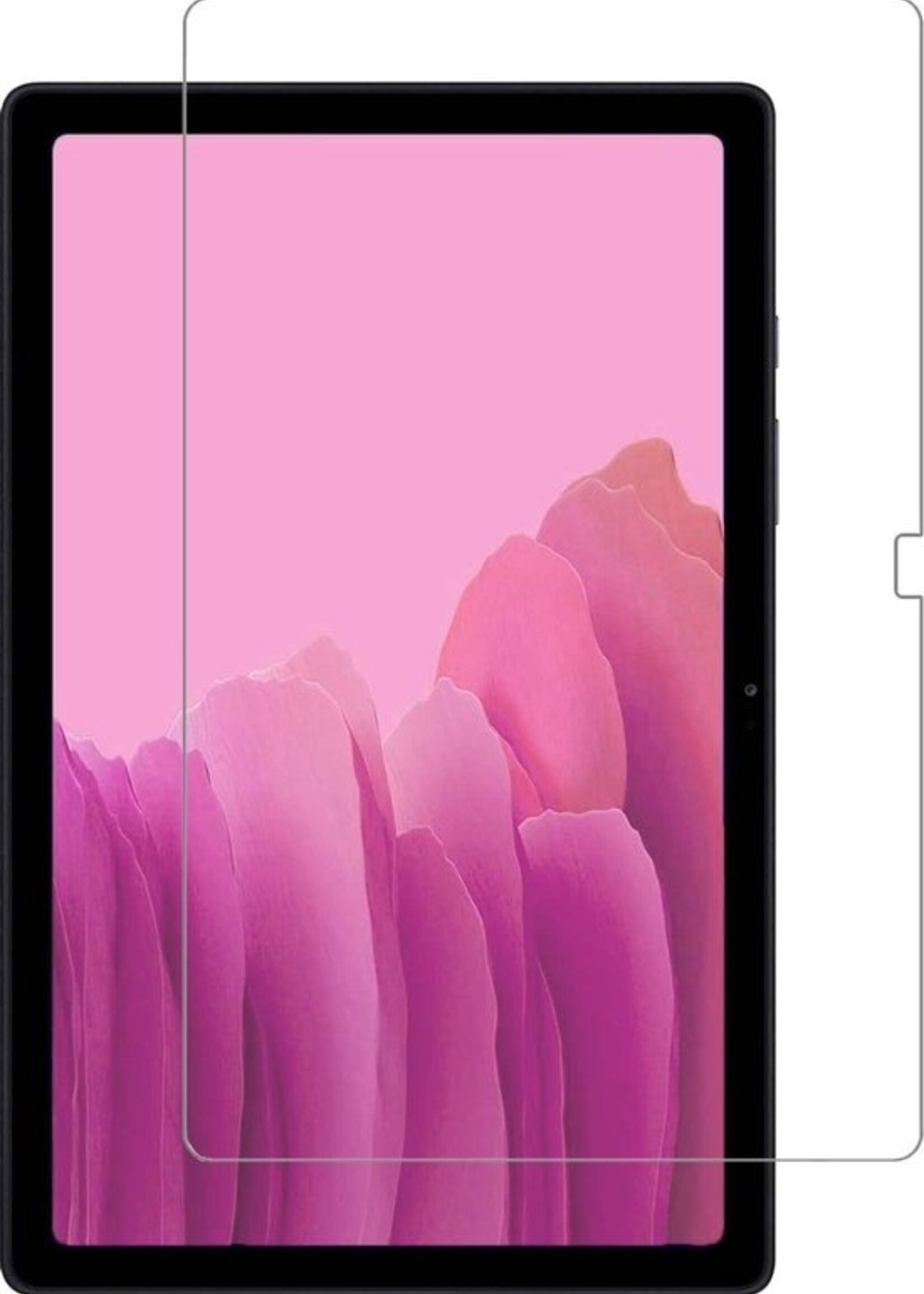 LUQ Hoes Geschikt voor Samsung Galaxy Tab A7 Hoes Kinder Hoesje Kids Case Kinderhoes Shockproof Met 2x Screenprotector - Hoesje Geschikt voor Samsung Tab A7 Hoesje Kidscase - Roze