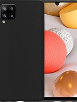 LUQ LUQ Samsung Galaxy A42 hoesje siliconen - Zwart
