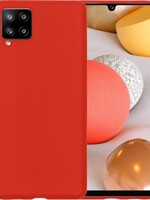 LUQ LUQ Samsung Galaxy A42 hoesje siliconen - Rood