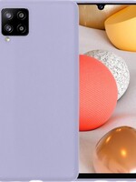 LUQ LUQ Samsung Galaxy A42 hoesje siliconen - Lila