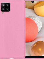 LUQ LUQ Samsung Galaxy A42 hoesje siliconen - Roze