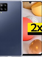 LUQ 2 PACK - LUQ Samsung Galaxy A42 hoesje siliconen - Transparant