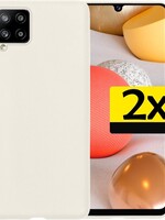 LUQ 2 PACK - LUQ Samsung Galaxy A42 hoesje siliconen - Wit