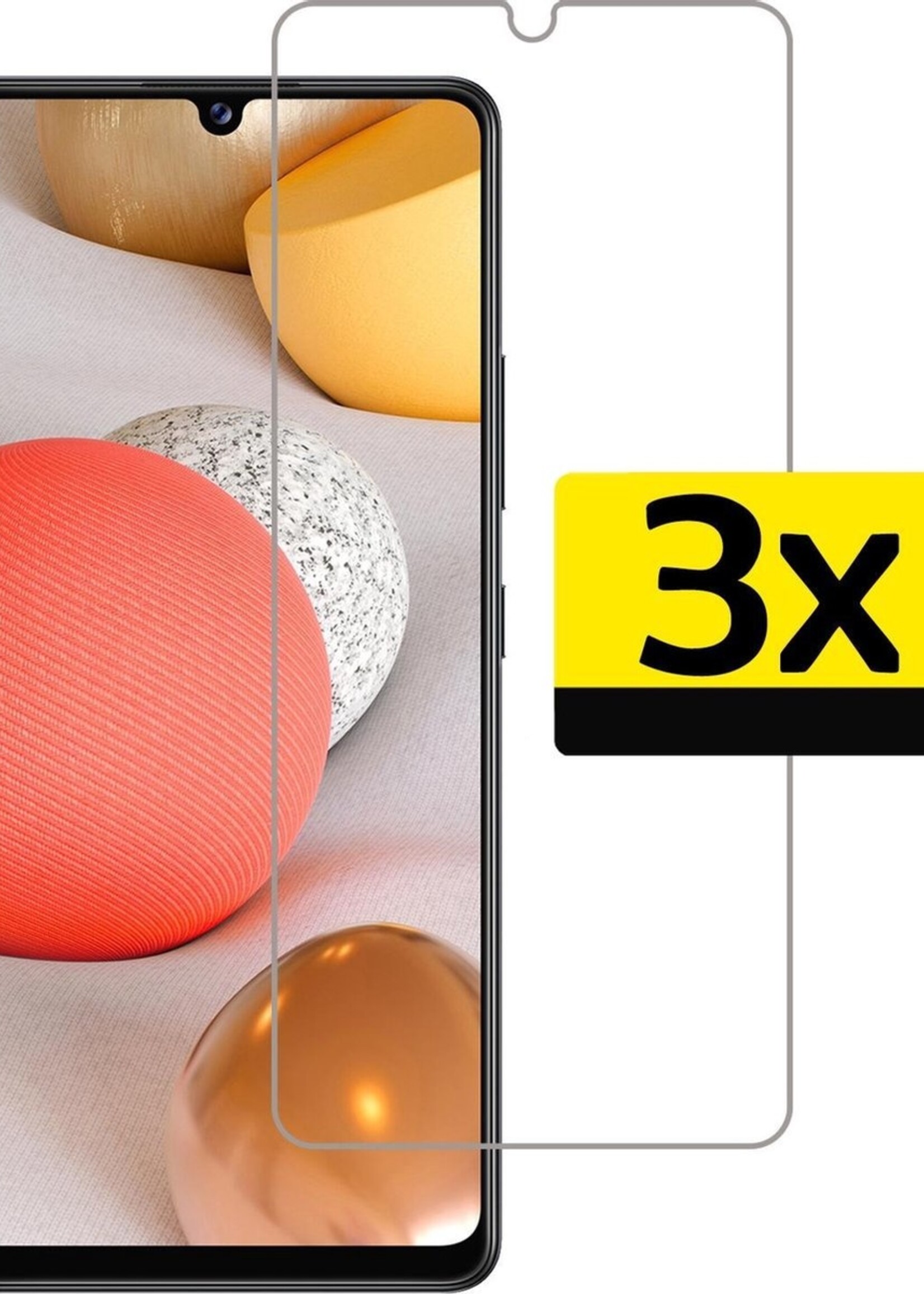 LUQ Screenprotector Geschikt voor Samsung A42 Screenprotector Beschermglas Gehard Glas - Screenprotector Geschikt voor Samsung Galaxy A42 Screenprotector Glas - 3 Stuks