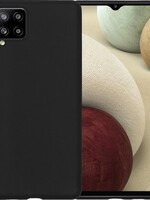 LUQ LUQ Samsung Galaxy A12 hoesje siliconen - Zwart